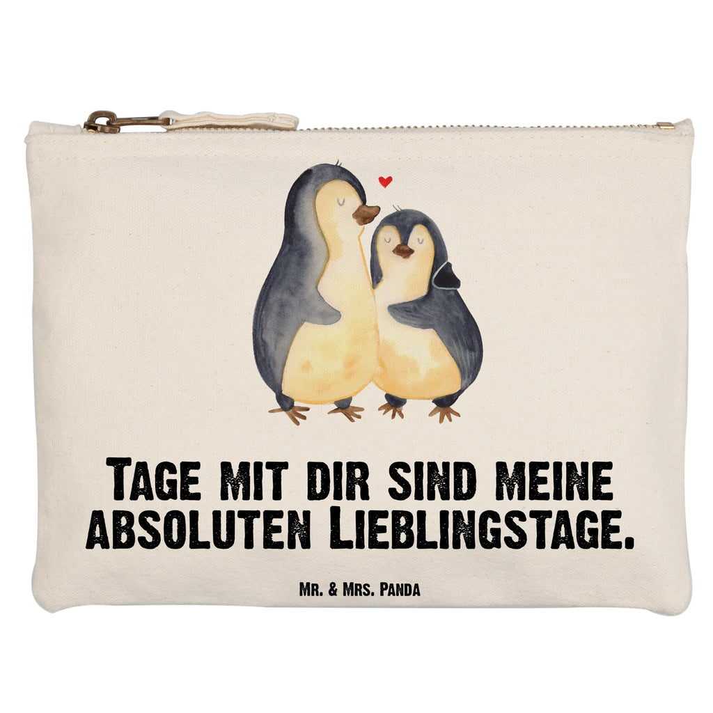 Schminktasche Pinguin umarmend Schminktasche, Kosmetiktasche, Kosmetikbeutel, Stiftemäppchen, Etui, Federmappe, Makeup, XXL, Schminketui, Kosmetiketui, Schlamperetui, Pinguin, Liebe, Liebespaar, Liebesbeweis, Liebesgeschenk, Verlobung, Jahrestag, Hochzeitstag, Hochzeit, Hochzeitsgeschenk