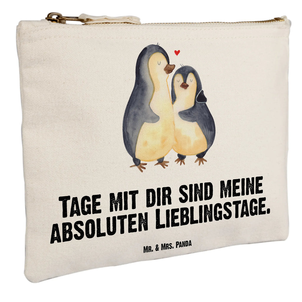 Schminktasche Pinguin umarmend Schminktasche, Kosmetiktasche, Kosmetikbeutel, Stiftemäppchen, Etui, Federmappe, Makeup, XXL, Schminketui, Kosmetiketui, Schlamperetui, Pinguin, Liebe, Liebespaar, Liebesbeweis, Liebesgeschenk, Verlobung, Jahrestag, Hochzeitstag, Hochzeit, Hochzeitsgeschenk