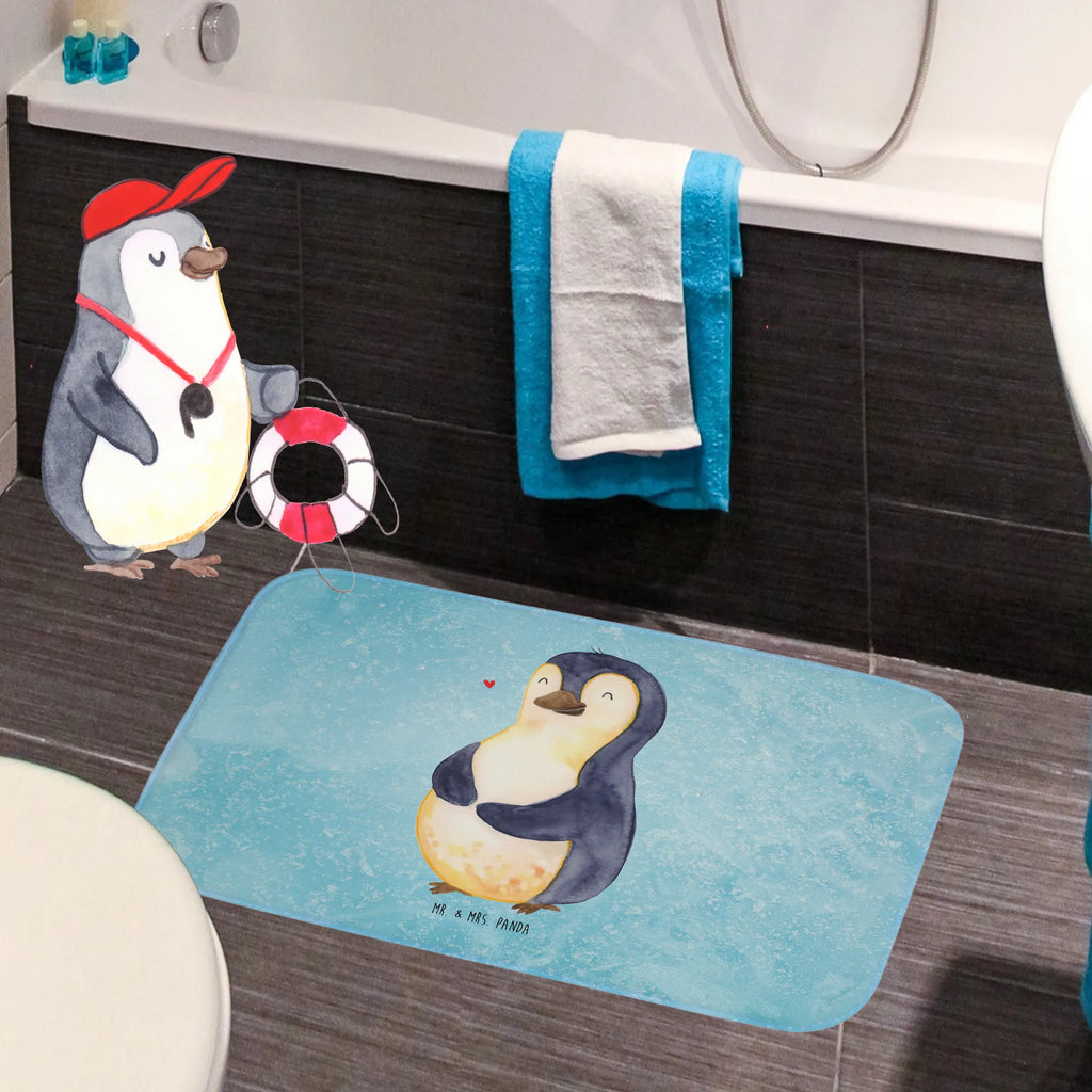 Badvorleger Pinguin Diät Badematte, Badteppich, Duschvorleger, Badezimmerteppich, Badezimmermatte, Badvorleger, Duschmatte, Duschteppich, Badteppiche, Badgarnitur, Badematten, Teppich Badezimmer, Badezimmermatten, Pinguin, Pinguine, Diät, Abnehmen, Abspecken, Gewicht, Motivation, Selbstliebe, Körperliebe, Selbstrespekt