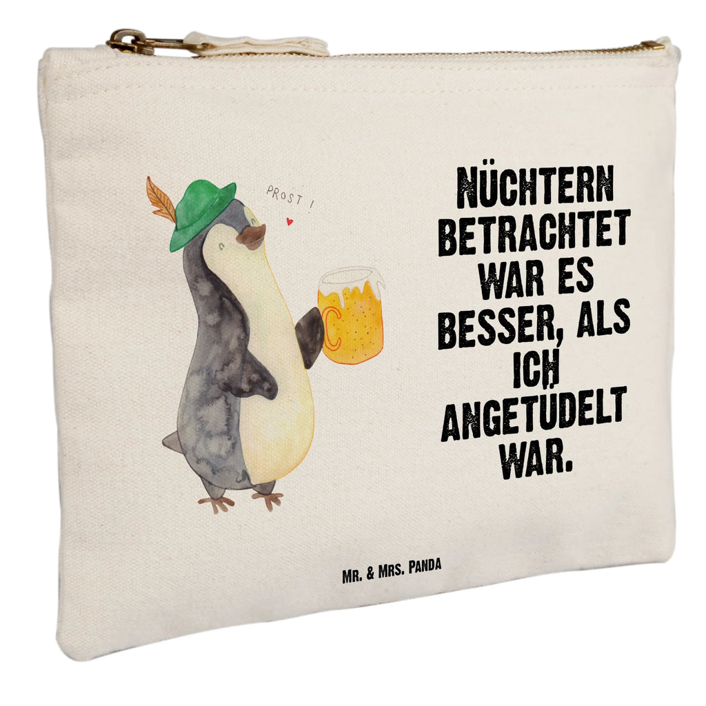 Schminktasche Pinguin Bier Schminktasche, Kosmetiktasche, Kosmetikbeutel, Stiftemäppchen, Etui, Federmappe, Makeup, XXL, Schminketui, Kosmetiketui, Schlamperetui, Pinguin, Pinguine, Bier, Oktoberfest