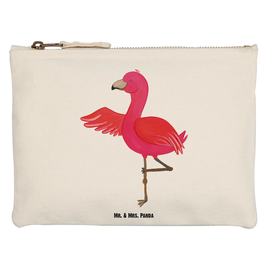 Schminktasche Flamingo Yoga Schminktasche, Kosmetiktasche, Kosmetikbeutel, Stiftemäppchen, Etui, Federmappe, Makeup, XXL, Schminketui, Kosmetiketui, Schlamperetui, Flamingo, Vogel, Yoga, Namaste, Achtsamkeit, Yoga-Übung, Entspannung, Ärger, Aufregen, Tiefenentspannung