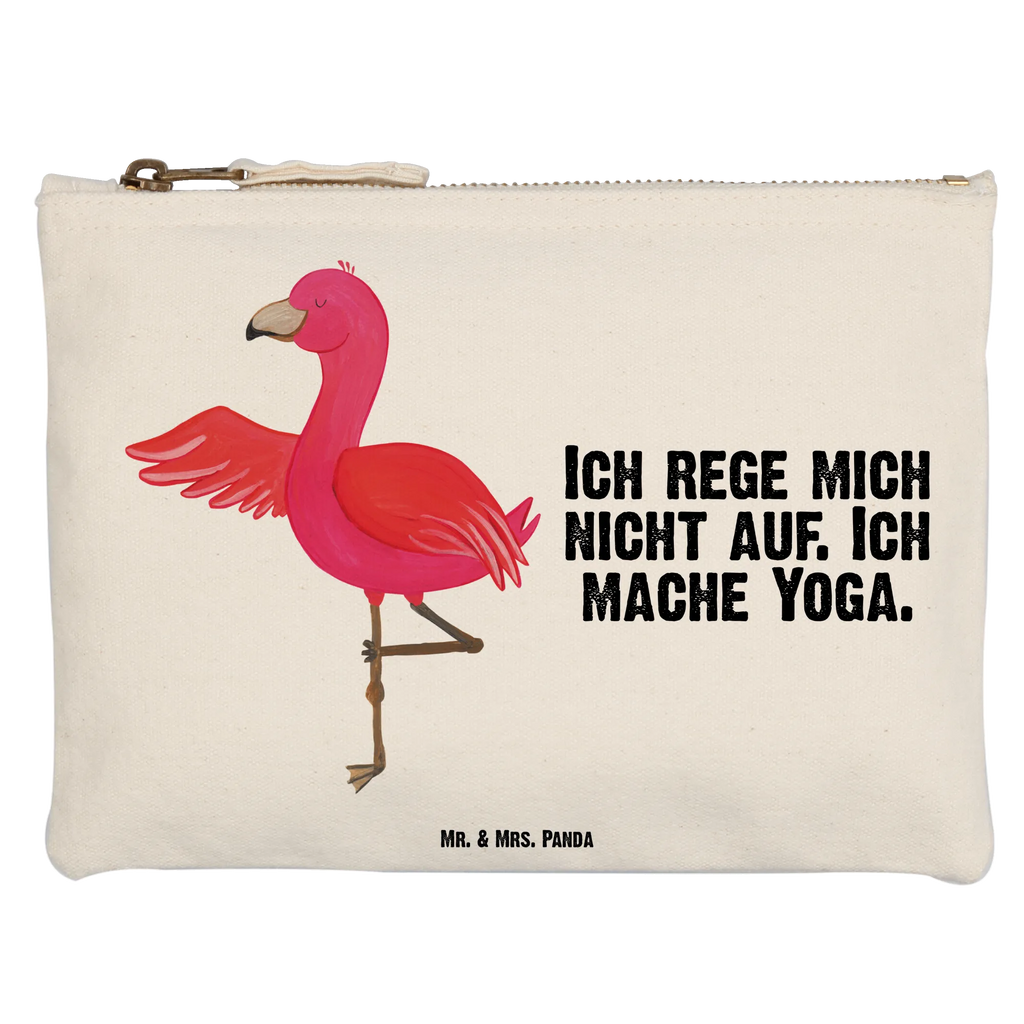 Schminktasche Flamingo Yoga Schminktasche, Kosmetiktasche, Kosmetikbeutel, Stiftemäppchen, Etui, Federmappe, Makeup, XXL, Schminketui, Kosmetiketui, Schlamperetui, Flamingo, Vogel, Yoga, Namaste, Achtsamkeit, Yoga-Übung, Entspannung, Ärger, Aufregen, Tiefenentspannung