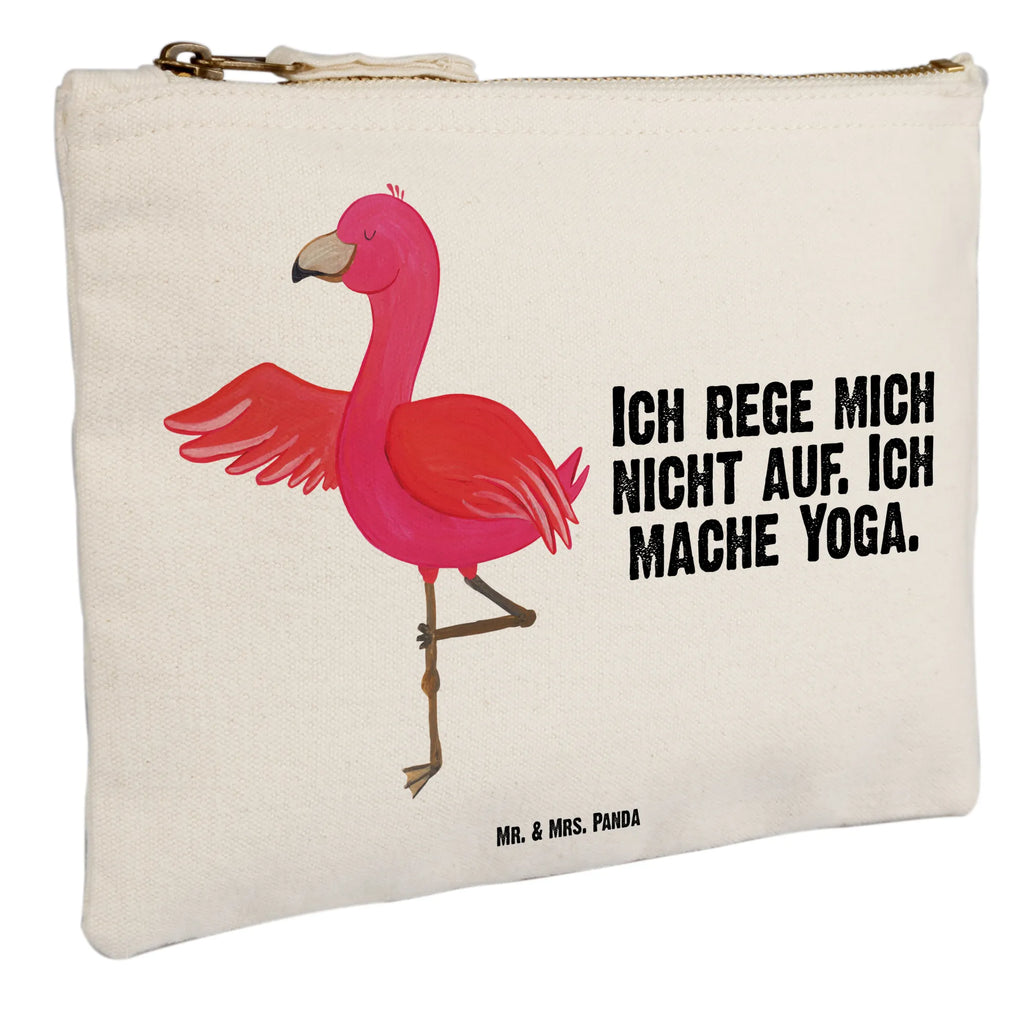 Schminktasche Flamingo Yoga Schminktasche, Kosmetiktasche, Kosmetikbeutel, Stiftemäppchen, Etui, Federmappe, Makeup, XXL, Schminketui, Kosmetiketui, Schlamperetui, Flamingo, Vogel, Yoga, Namaste, Achtsamkeit, Yoga-Übung, Entspannung, Ärger, Aufregen, Tiefenentspannung