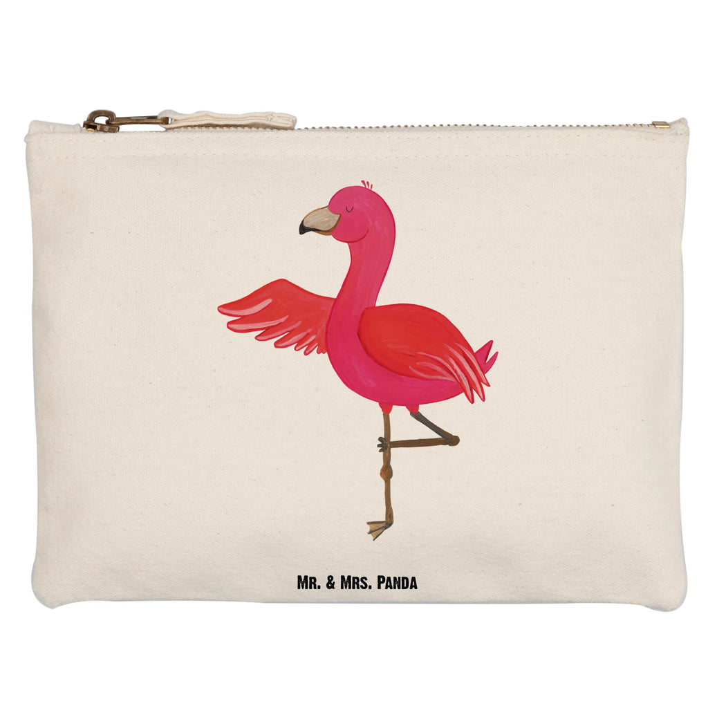 Schminktasche Flamingo Yoga Schminktasche, Kosmetiktasche, Kosmetikbeutel, Stiftemäppchen, Etui, Federmappe, Makeup, XXL, Schminketui, Kosmetiketui, Schlamperetui, Flamingo, Vogel, Yoga, Namaste, Achtsamkeit, Yoga-Übung, Entspannung, Ärger, Aufregen, Tiefenentspannung