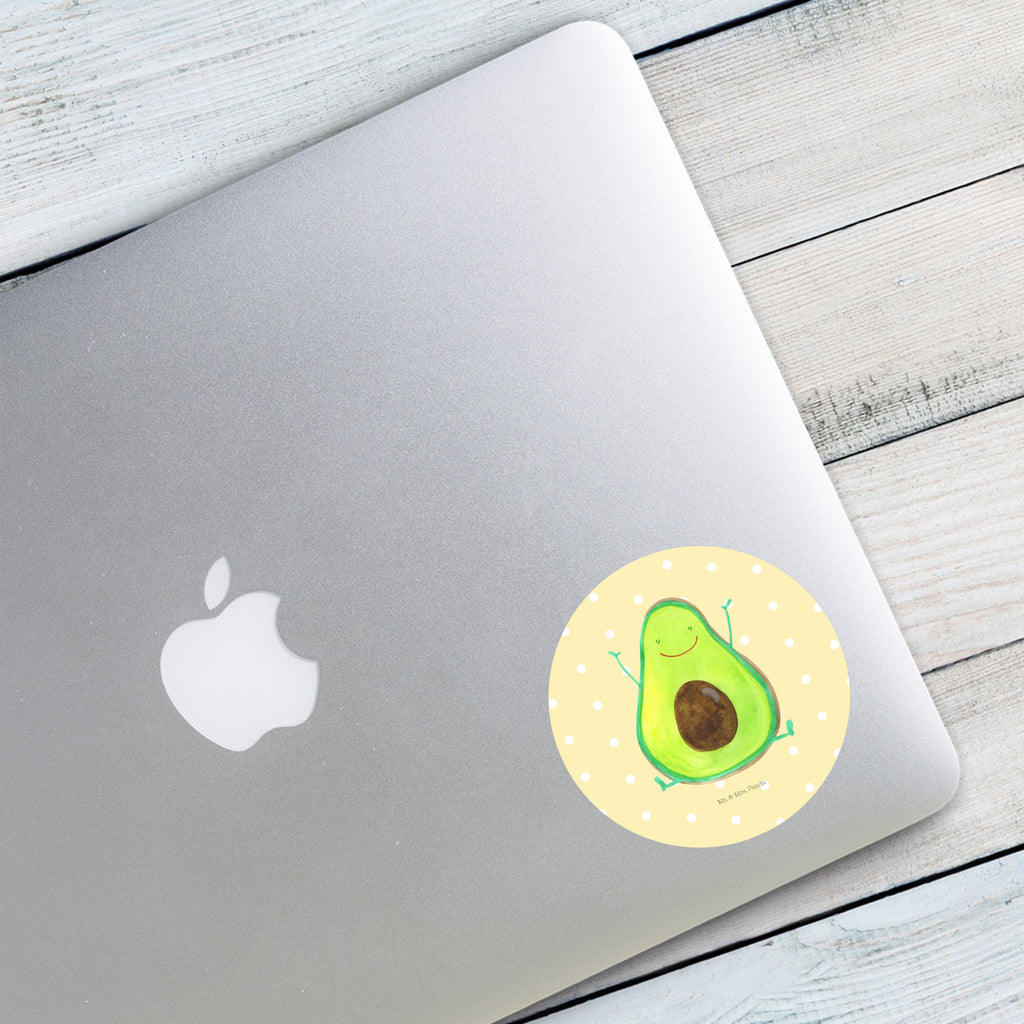 Rund Aufkleber Avocado Glücklich Sticker, Aufkleber, Etikett, Avocado, Veggie, Vegan, Gesund, Chaos