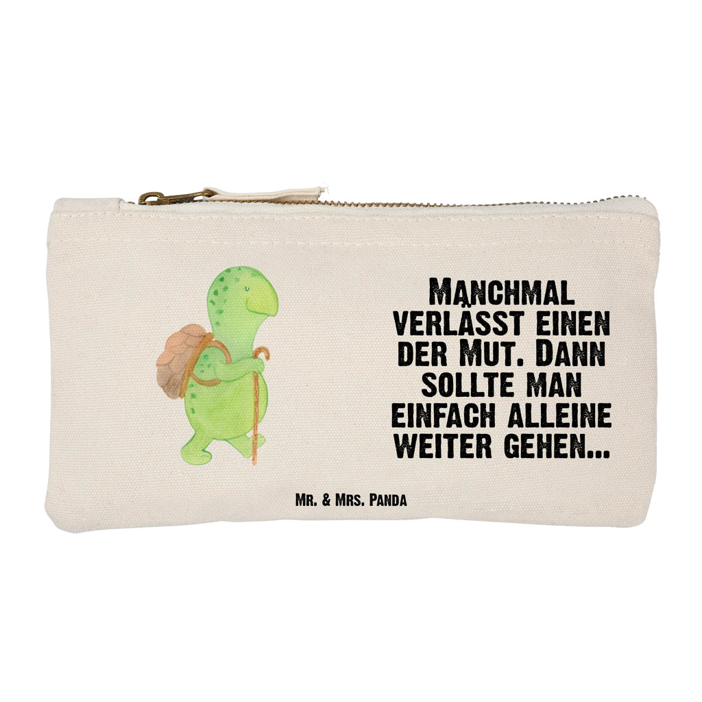 Schminktasche Schildkröte Wanderer Schminktasche, Kosmetiktasche, Kosmetikbeutel, Stiftemäppchen, Etui, Federmappe, Makeup, XXL, Schminketui, Kosmetiketui, Schlamperetui, Schildkröte, Schildkröten, Motivation, Motivationsspruch, Motivationssprüche, Neuanfang