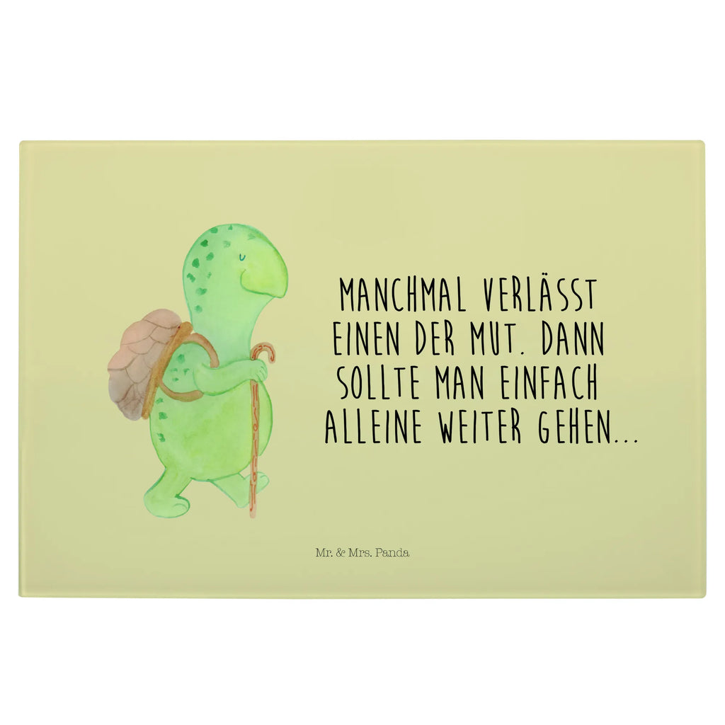 Glasschneidebrett Schildkröte Wanderer Glasschneidebrett, Schneidebrett, Schildkröte, Schildkröten, Motivation, Motivationsspruch, Motivationssprüche, Neuanfang