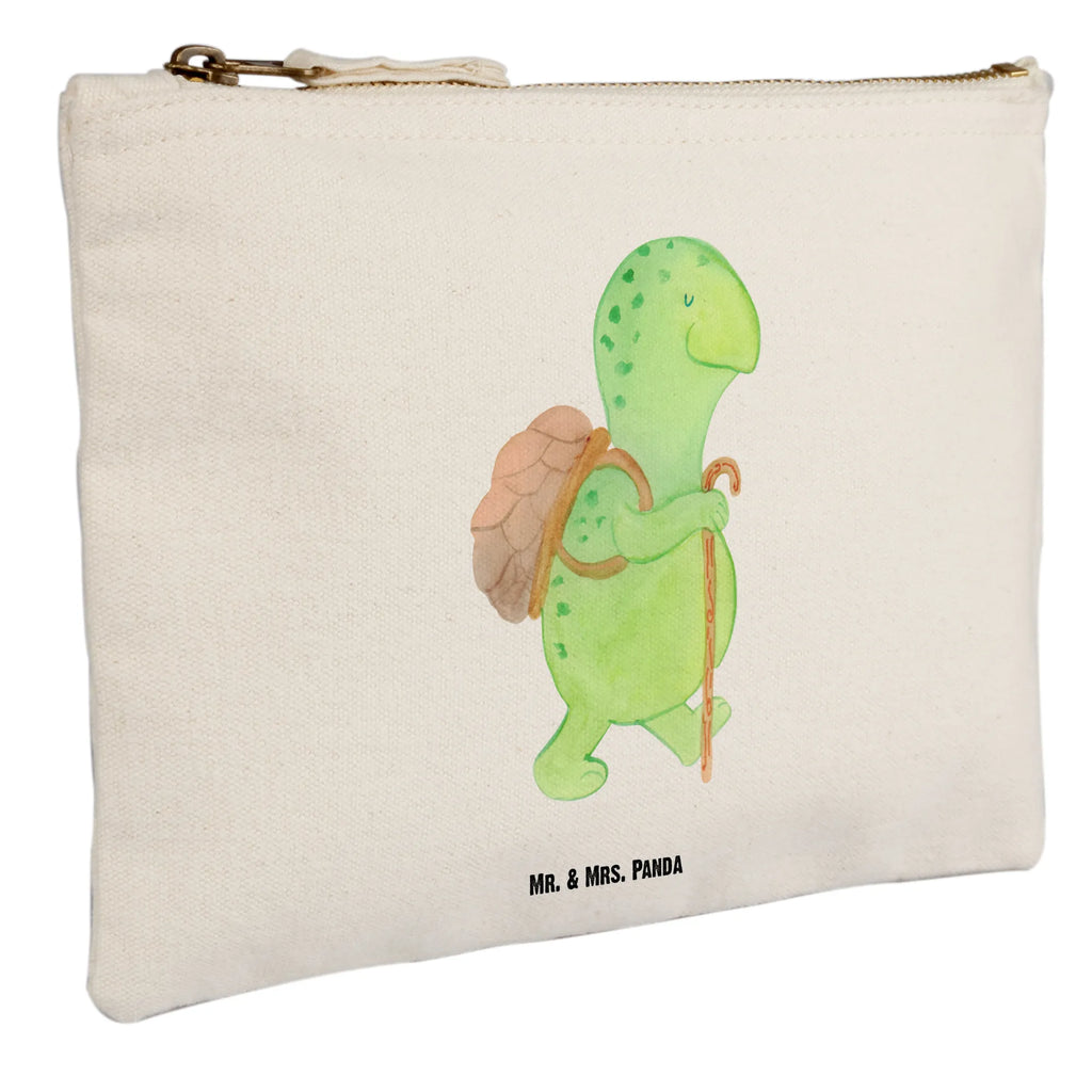 Schminktasche Schildkröte Wanderer Schminktasche, Kosmetiktasche, Kosmetikbeutel, Stiftemäppchen, Etui, Federmappe, Makeup, XXL, Schminketui, Kosmetiketui, Schlamperetui, Schildkröte, Schildkröten, Motivation, Motivationsspruch, Motivationssprüche, Neuanfang