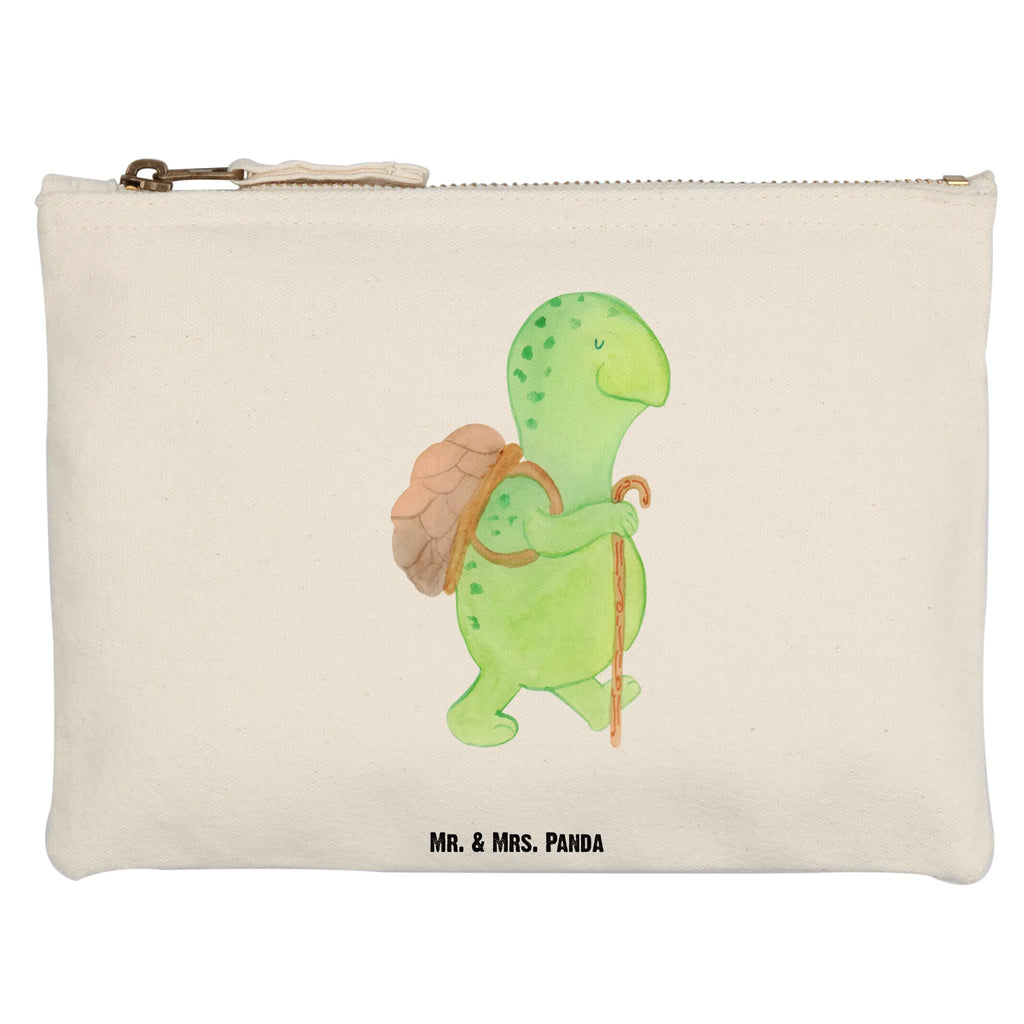 Schminktasche Schildkröte Wanderer Schminktasche, Kosmetiktasche, Kosmetikbeutel, Stiftemäppchen, Etui, Federmappe, Makeup, XXL, Schminketui, Kosmetiketui, Schlamperetui, Schildkröte, Schildkröten, Motivation, Motivationsspruch, Motivationssprüche, Neuanfang