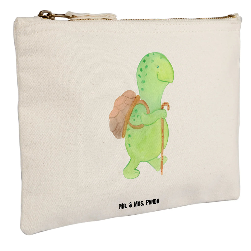 Schminktasche Schildkröte Wanderer Schminktasche, Kosmetiktasche, Kosmetikbeutel, Stiftemäppchen, Etui, Federmappe, Makeup, XXL, Schminketui, Kosmetiketui, Schlamperetui, Schildkröte, Schildkröten, Motivation, Motivationsspruch, Motivationssprüche, Neuanfang