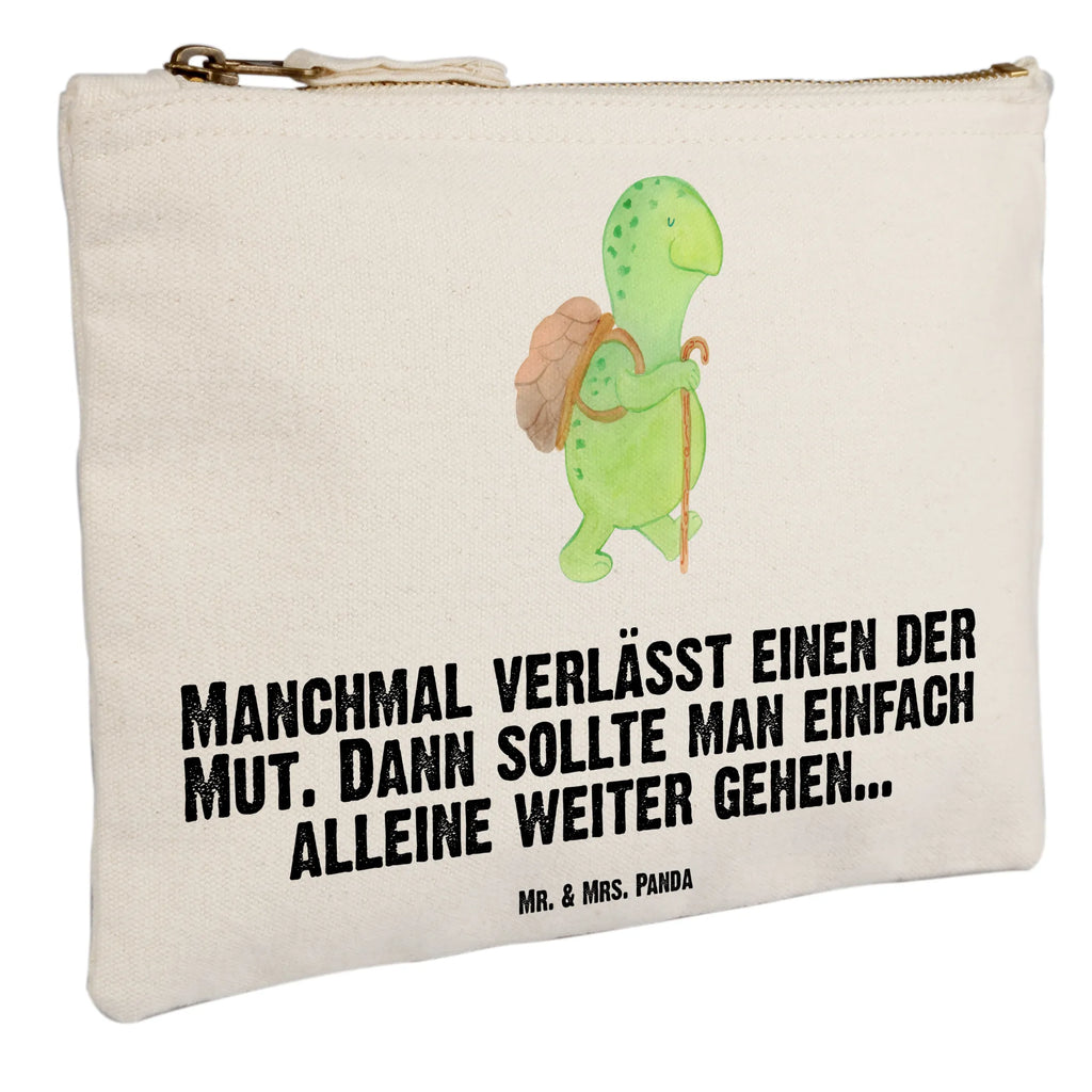 Schminktasche Schildkröte Wanderer Schminktasche, Kosmetiktasche, Kosmetikbeutel, Stiftemäppchen, Etui, Federmappe, Makeup, XXL, Schminketui, Kosmetiketui, Schlamperetui, Schildkröte, Schildkröten, Motivation, Motivationsspruch, Motivationssprüche, Neuanfang