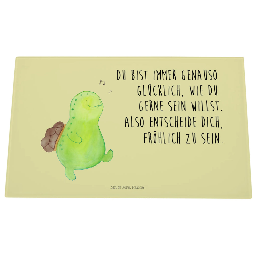 Glasschneidebrett Schildkröte Pfeifen Glasschneidebrett, Schneidebrett, Schildkröte, Schildi, Schildkröten, fröhlich, Glück, Motivation, Lebensfreude, Depression, Trennung, Neuanfang