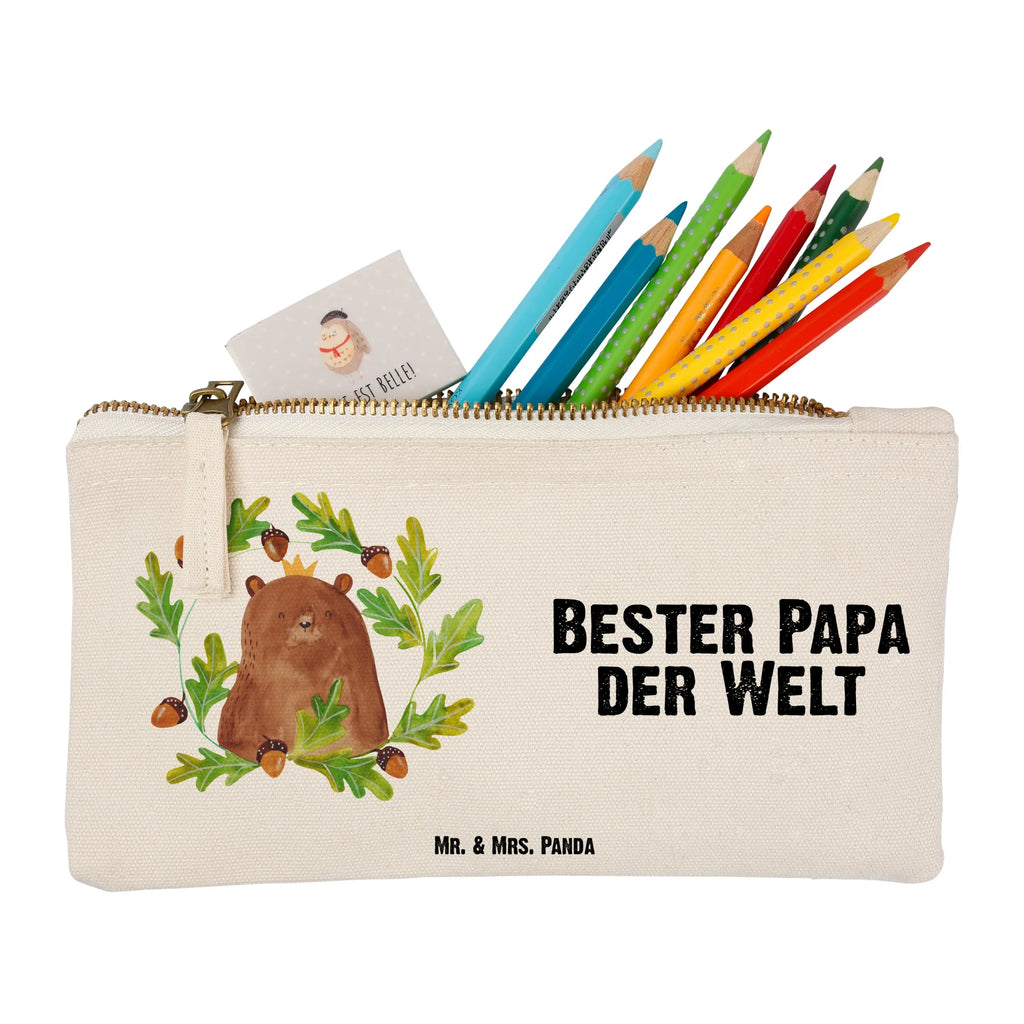 Schminktasche Bär König Schminktasche, Kosmetiktasche, Kosmetikbeutel, Stiftemäppchen, Etui, Federmappe, Makeup, XXL, Schminketui, Kosmetiketui, Schlamperetui, Bär, Teddy, Teddybär, Papa, Papa Bär, bester Vater, bester Papa, weltbester Papa, Vatertag, Vater, Dad, Daddy, Papi