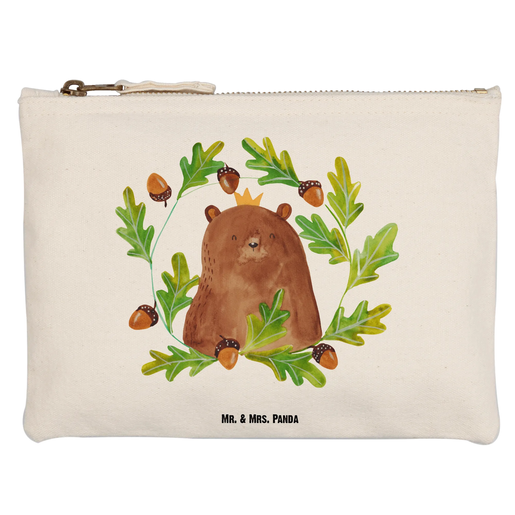 Schminktasche Bär König Schminktasche, Kosmetiktasche, Kosmetikbeutel, Stiftemäppchen, Etui, Federmappe, Makeup, XXL, Schminketui, Kosmetiketui, Schlamperetui, Bär, Teddy, Teddybär, Papa, Papa Bär, bester Vater, bester Papa, weltbester Papa, Vatertag, Vater, Dad, Daddy, Papi