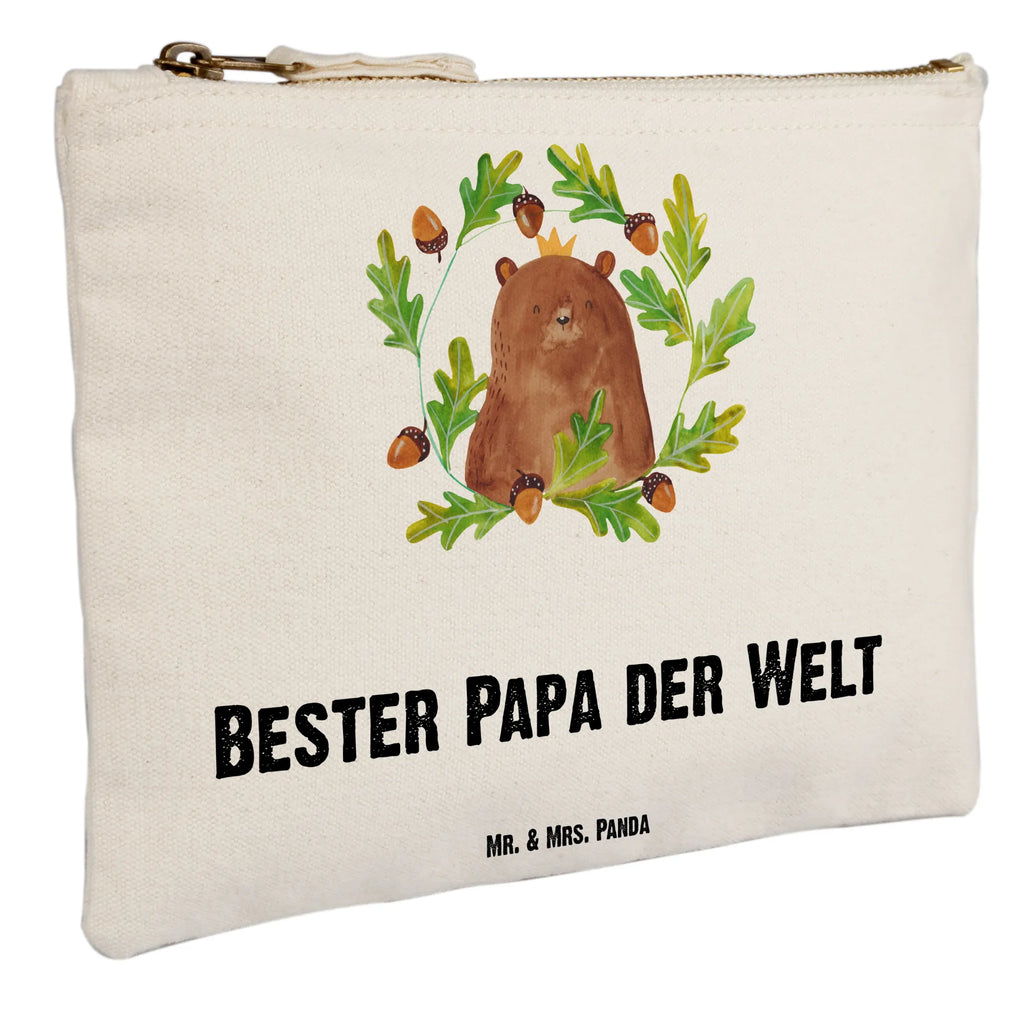 Schminktasche Bär König Schminktasche, Kosmetiktasche, Kosmetikbeutel, Stiftemäppchen, Etui, Federmappe, Makeup, XXL, Schminketui, Kosmetiketui, Schlamperetui, Bär, Teddy, Teddybär, Papa, Papa Bär, bester Vater, bester Papa, weltbester Papa, Vatertag, Vater, Dad, Daddy, Papi