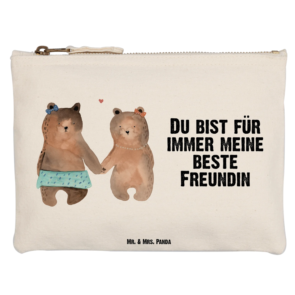 Schminktasche Bär Freundin Schminktasche, Kosmetiktasche, Kosmetikbeutel, Stiftemäppchen, Etui, Federmappe, Makeup, XXL, Schminketui, Kosmetiketui, Schlamperetui, Bär, Teddy, Teddybär, Bär Freundin Beste Freund Liebe Liebesbeweis Verliebt Kumpel Kumpeliene