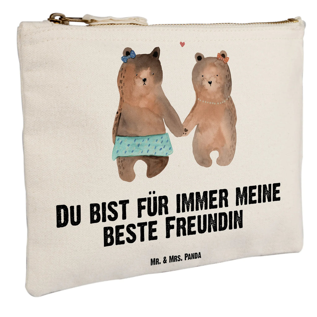 Schminktasche Bär Freundin Schminktasche, Kosmetiktasche, Kosmetikbeutel, Stiftemäppchen, Etui, Federmappe, Makeup, XXL, Schminketui, Kosmetiketui, Schlamperetui, Bär, Teddy, Teddybär, Bär Freundin Beste Freund Liebe Liebesbeweis Verliebt Kumpel Kumpeliene