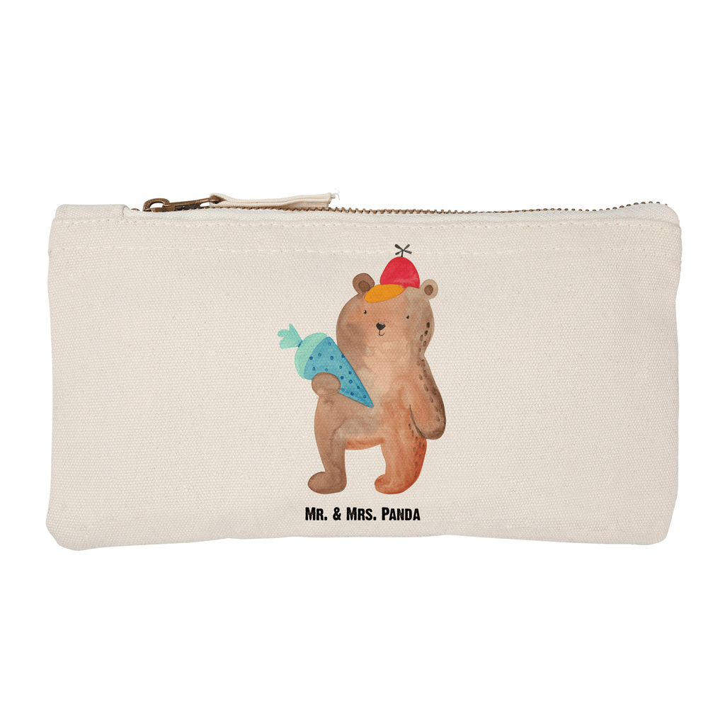 Schminktasche Bär Schultüte Schminktasche, Kosmetiktasche, Kosmetikbeutel, Stiftemäppchen, Etui, Federmappe, Makeup, XXL, Schminketui, Kosmetiketui, Schlamperetui, Bär, Teddy, Teddybär, Bär Motiv, Schultüte, Erster Schultag Geschenk, Einschulung Geschenk, Schule Geschenk, Grundschule, Schulanfang, Schulbeginn