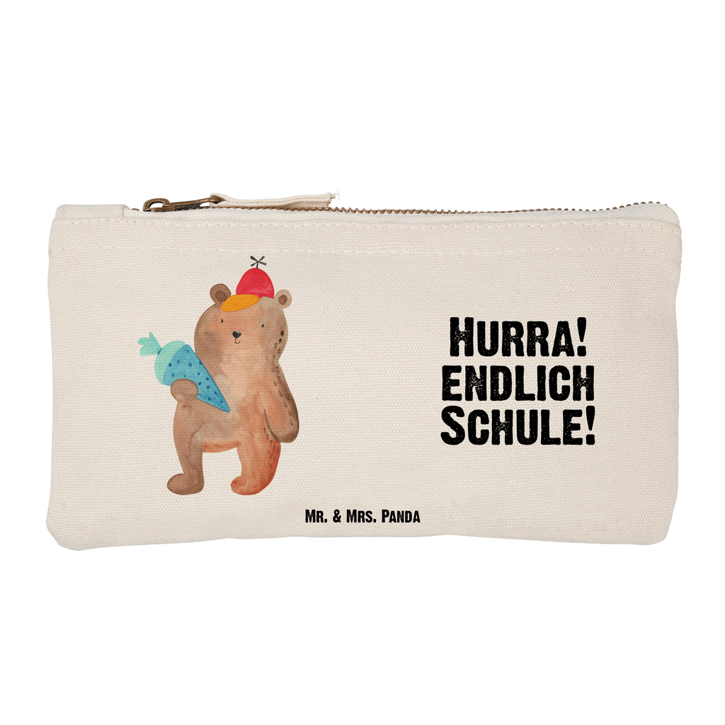 Schminktasche Bär Schultüte Schminktasche, Kosmetiktasche, Kosmetikbeutel, Stiftemäppchen, Etui, Federmappe, Makeup, XXL, Schminketui, Kosmetiketui, Schlamperetui, Bär, Teddy, Teddybär, Bär Motiv, Schultüte, Erster Schultag Geschenk, Einschulung Geschenk, Schule Geschenk, Grundschule, Schulanfang, Schulbeginn