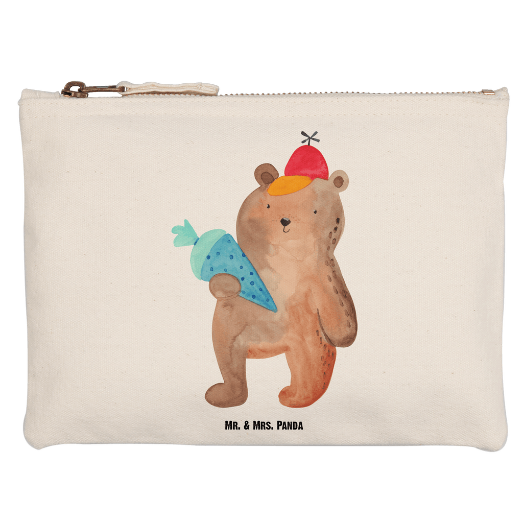 Schminktasche Bär Schultüte Schminktasche, Kosmetiktasche, Kosmetikbeutel, Stiftemäppchen, Etui, Federmappe, Makeup, XXL, Schminketui, Kosmetiketui, Schlamperetui, Bär, Teddy, Teddybär, Bär Motiv, Schultüte, Erster Schultag Geschenk, Einschulung Geschenk, Schule Geschenk, Grundschule, Schulanfang, Schulbeginn