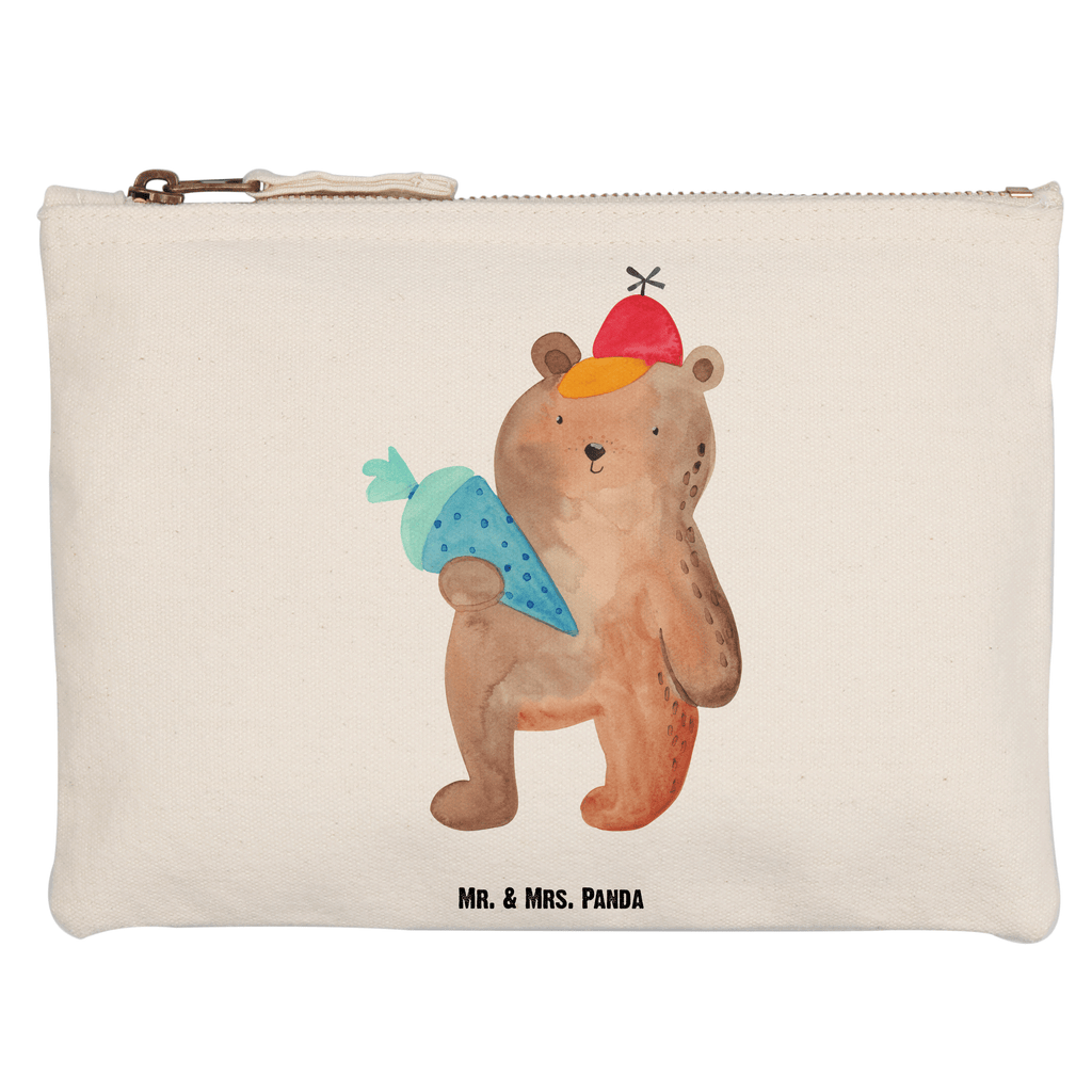 Schminktasche Bär Schultüte Schminktasche, Kosmetiktasche, Kosmetikbeutel, Stiftemäppchen, Etui, Federmappe, Makeup, XXL, Schminketui, Kosmetiketui, Schlamperetui, Bär, Teddy, Teddybär, Bär Motiv, Schultüte, Erster Schultag Geschenk, Einschulung Geschenk, Schule Geschenk, Grundschule, Schulanfang, Schulbeginn