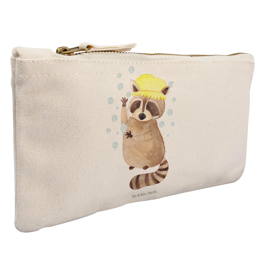 Schminktasche Waschbär Schminktasche, Kosmetiktasche, Kosmetikbeutel, Stiftemäppchen, Etui, Federmappe, Makeup, XXL, Schminketui, Kosmetiketui, Schlamperetui, Tiermotive, Gute Laune, lustige Sprüche, Tiere, Waschbär, Tagträumen, Plan, Fröhlich, waschen, Seifenblasen