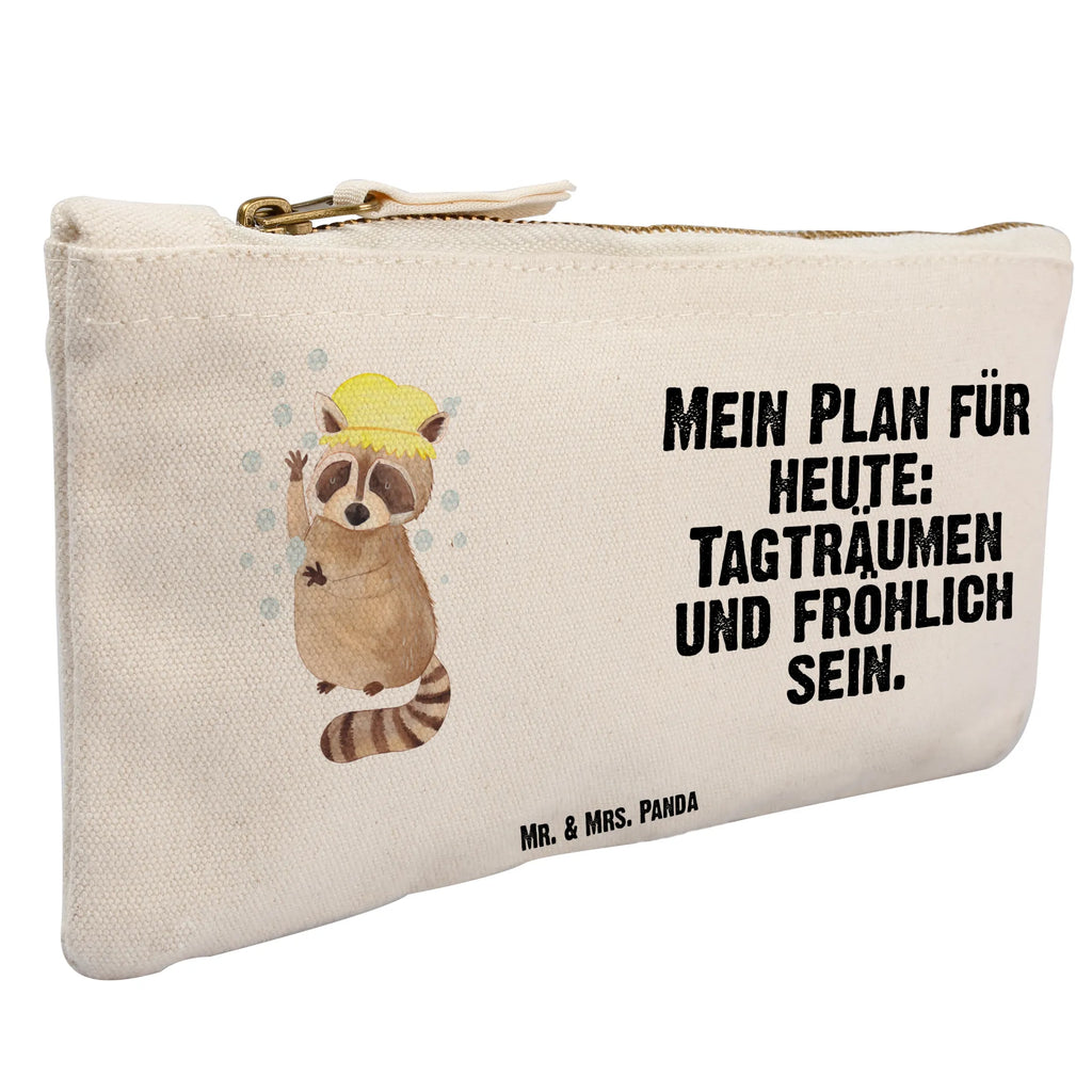 Schminktasche Waschbär Schminktasche, Kosmetiktasche, Kosmetikbeutel, Stiftemäppchen, Etui, Federmappe, Makeup, XXL, Schminketui, Kosmetiketui, Schlamperetui, Tiermotive, Gute Laune, lustige Sprüche, Tiere, Waschbär, Tagträumen, Plan, Fröhlich, waschen, Seifenblasen