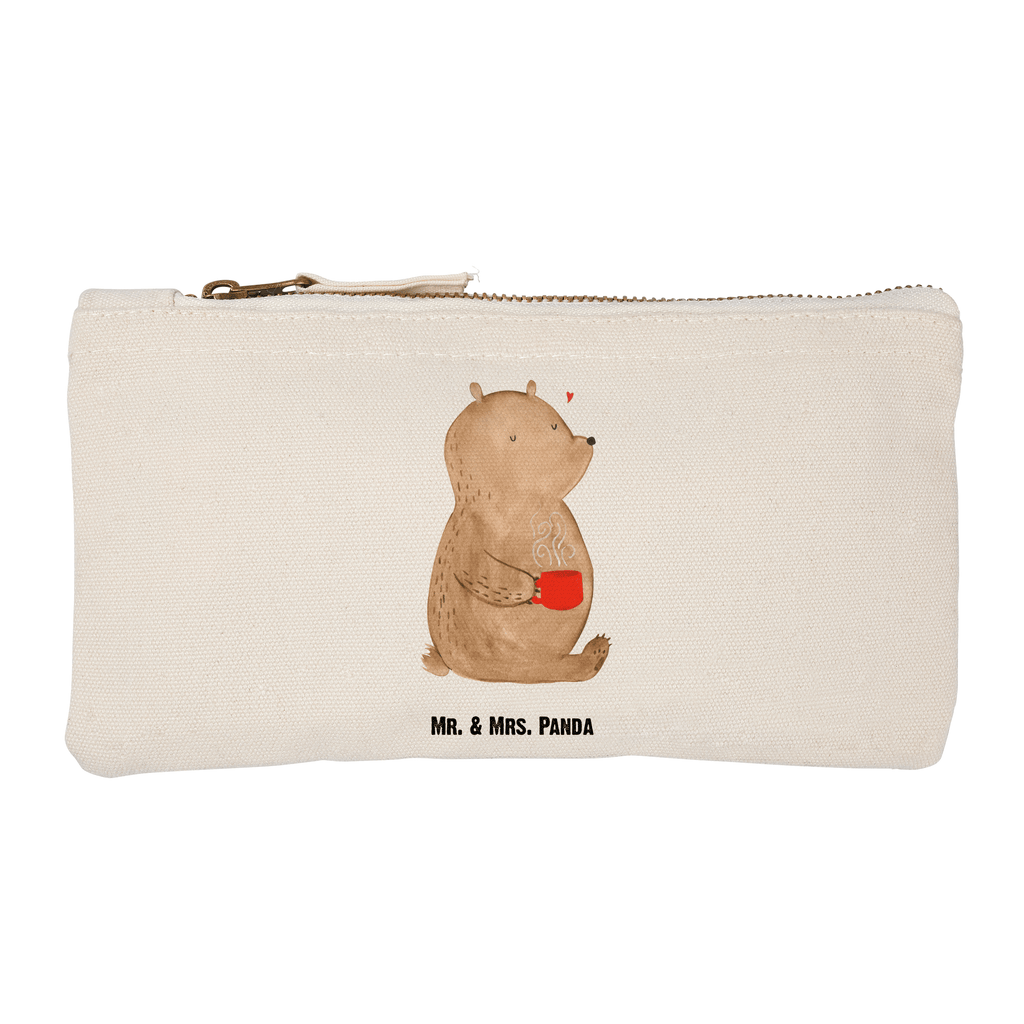 Schminktasche Bär Kaffee Schminktasche, Kosmetiktasche, Kosmetikbeutel, Stiftemäppchen, Etui, Federmappe, Makeup, XXL, Schminketui, Kosmetiketui, Schlamperetui, Bär, Teddy, Teddybär, Kaffee, Coffee, Bären, guten Morgen, Morgenroutine, Welt erobern, Welt retten, Motivation