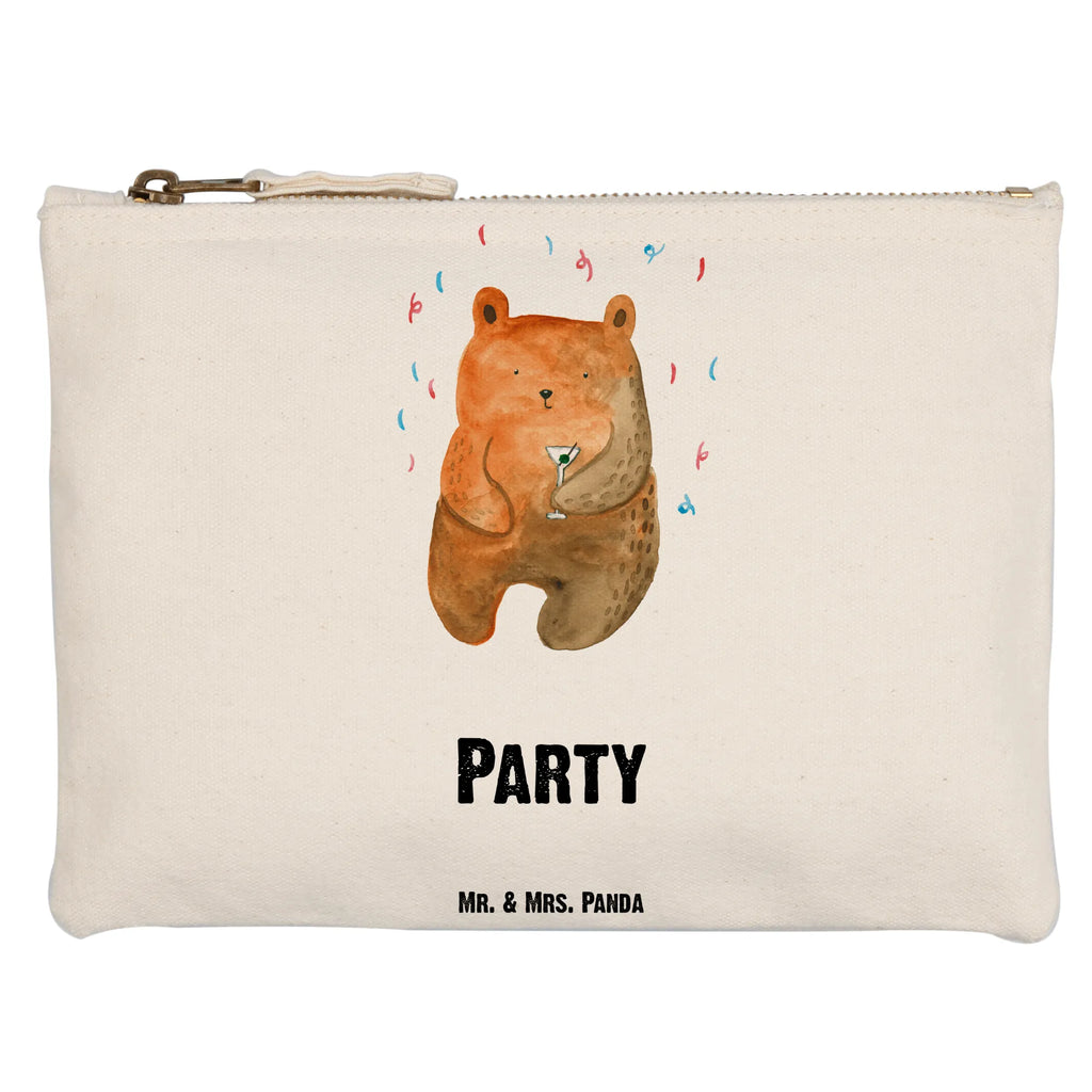 Schminktasche Bär Party Schminktasche, Kosmetiktasche, Kosmetikbeutel, Stiftemäppchen, Etui, Federmappe, Makeup, XXL, Schminketui, Kosmetiketui, Schlamperetui, Bär, Teddy, Teddybär, Geburtstag, Geburtstagsgeschenk, Geschenk, Party, Feiern, Abfeiern, Mitbringsel, Gute Laune, Lustig