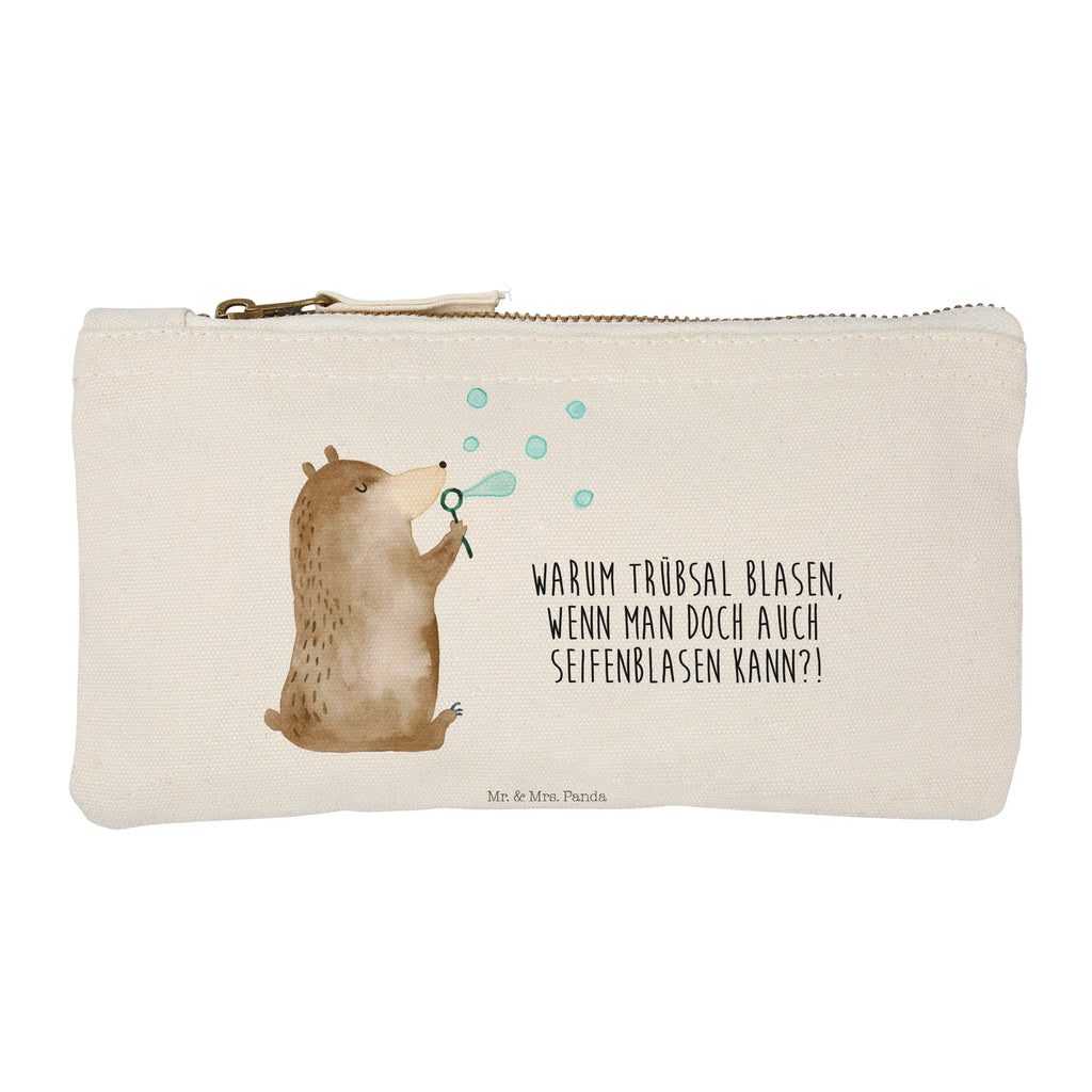 Schminktasche Bär Seifenblasen Schminktasche, Kosmetiktasche, Kosmetikbeutel, Stiftemäppchen, Etui, Federmappe, Makeup, XXL, Schminketui, Kosmetiketui, Schlamperetui, Bär, Teddy, Teddybär, Seifenblasen Bär Lustig Sein Glücklich Traurig Happy