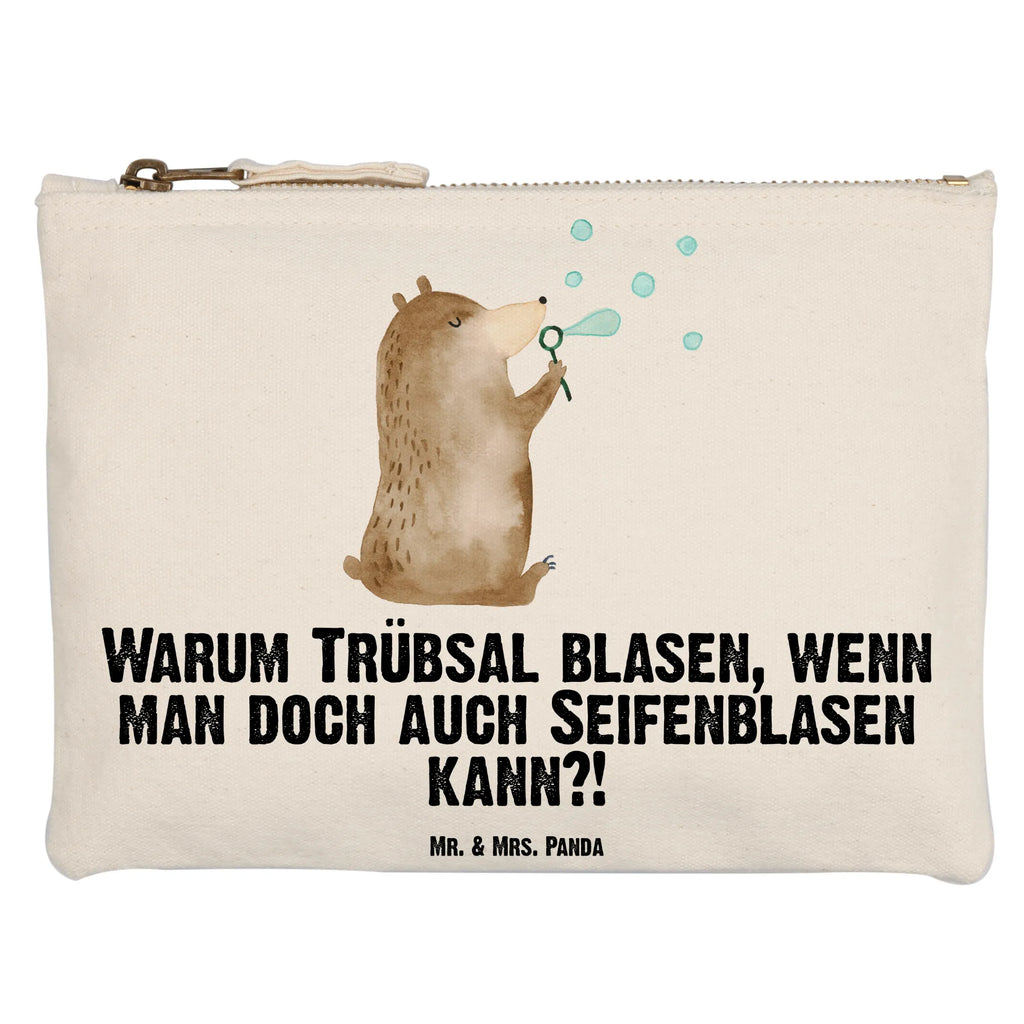 Schminktasche Bär Seifenblasen Schminktasche, Kosmetiktasche, Kosmetikbeutel, Stiftemäppchen, Etui, Federmappe, Makeup, XXL, Schminketui, Kosmetiketui, Schlamperetui, Bär, Teddy, Teddybär, Seifenblasen Bär Lustig Sein Glücklich Traurig Happy