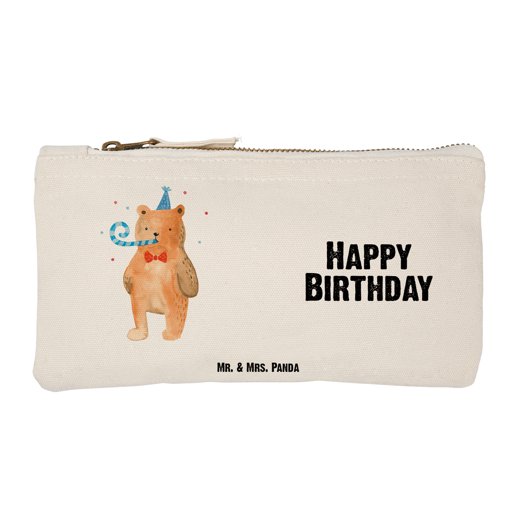 Schminktasche Bär Geburtstag Schminktasche, Kosmetiktasche, Kosmetikbeutel, Stiftemäppchen, Etui, Federmappe, Makeup, XXL, Schminketui, Kosmetiketui, Schlamperetui, Bär, Teddy, Teddybär, Happy Birthday, Alles Gute, Glückwunsch, Geburtstag