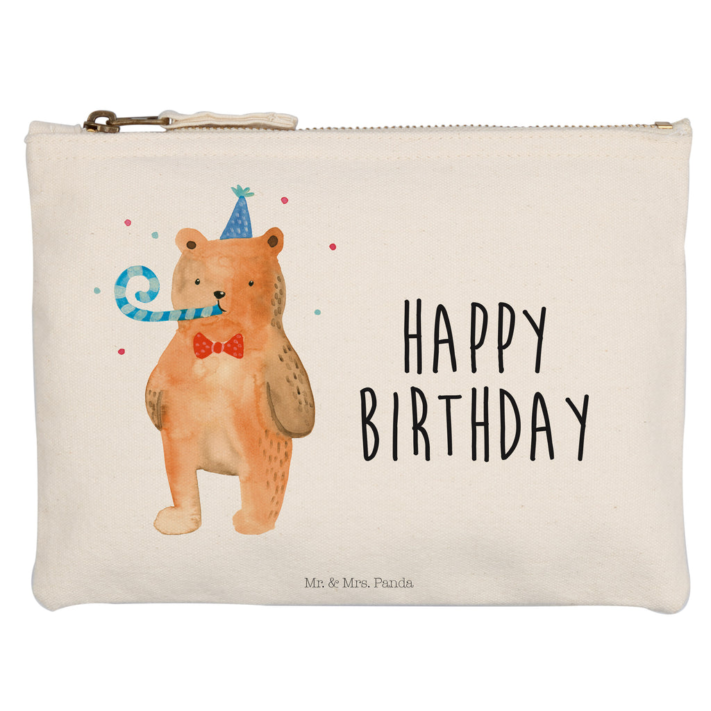 Schminktasche Bär Geburtstag Schminktasche, Kosmetiktasche, Kosmetikbeutel, Stiftemäppchen, Etui, Federmappe, Makeup, XXL, Schminketui, Kosmetiketui, Schlamperetui, Bär, Teddy, Teddybär, Happy Birthday, Alles Gute, Glückwunsch, Geburtstag