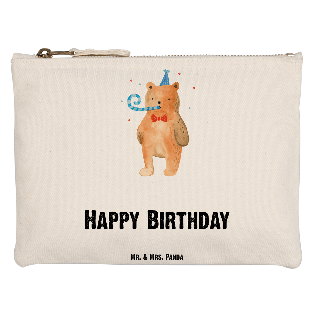 Schminktasche Bär Geburtstag Schminktasche, Kosmetiktasche, Kosmetikbeutel, Stiftemäppchen, Etui, Federmappe, Makeup, XXL, Schminketui, Kosmetiketui, Schlamperetui, Bär, Teddy, Teddybär, Happy Birthday, Alles Gute, Glückwunsch, Geburtstag