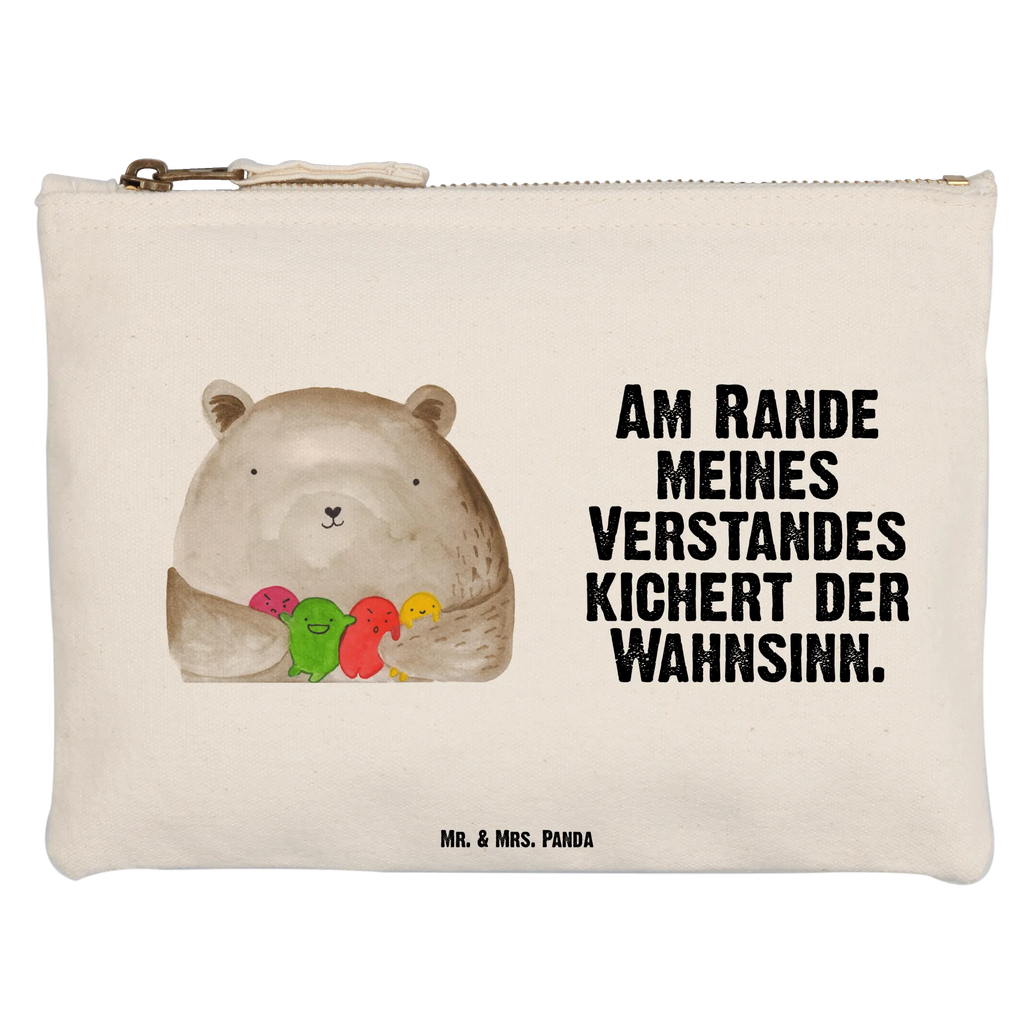 Schminktasche Bär Gefühl Schminktasche, Kosmetiktasche, Kosmetikbeutel, Stiftemäppchen, Etui, Federmappe, Makeup, XXL, Schminketui, Kosmetiketui, Schlamperetui, Bär, Teddy, Teddybär, Wahnsinn, Verrückt, Durchgedreht