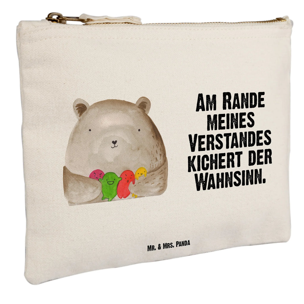 Schminktasche Bär Gefühl Schminktasche, Kosmetiktasche, Kosmetikbeutel, Stiftemäppchen, Etui, Federmappe, Makeup, XXL, Schminketui, Kosmetiketui, Schlamperetui, Bär, Teddy, Teddybär, Wahnsinn, Verrückt, Durchgedreht