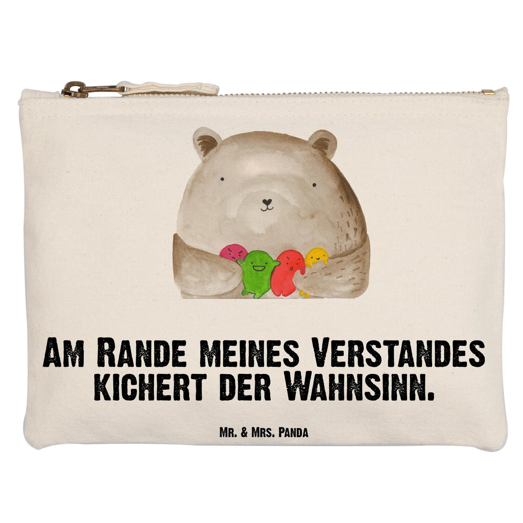 Schminktasche Bär Gefühl Schminktasche, Kosmetiktasche, Kosmetikbeutel, Stiftemäppchen, Etui, Federmappe, Makeup, XXL, Schminketui, Kosmetiketui, Schlamperetui, Bär, Teddy, Teddybär, Wahnsinn, Verrückt, Durchgedreht