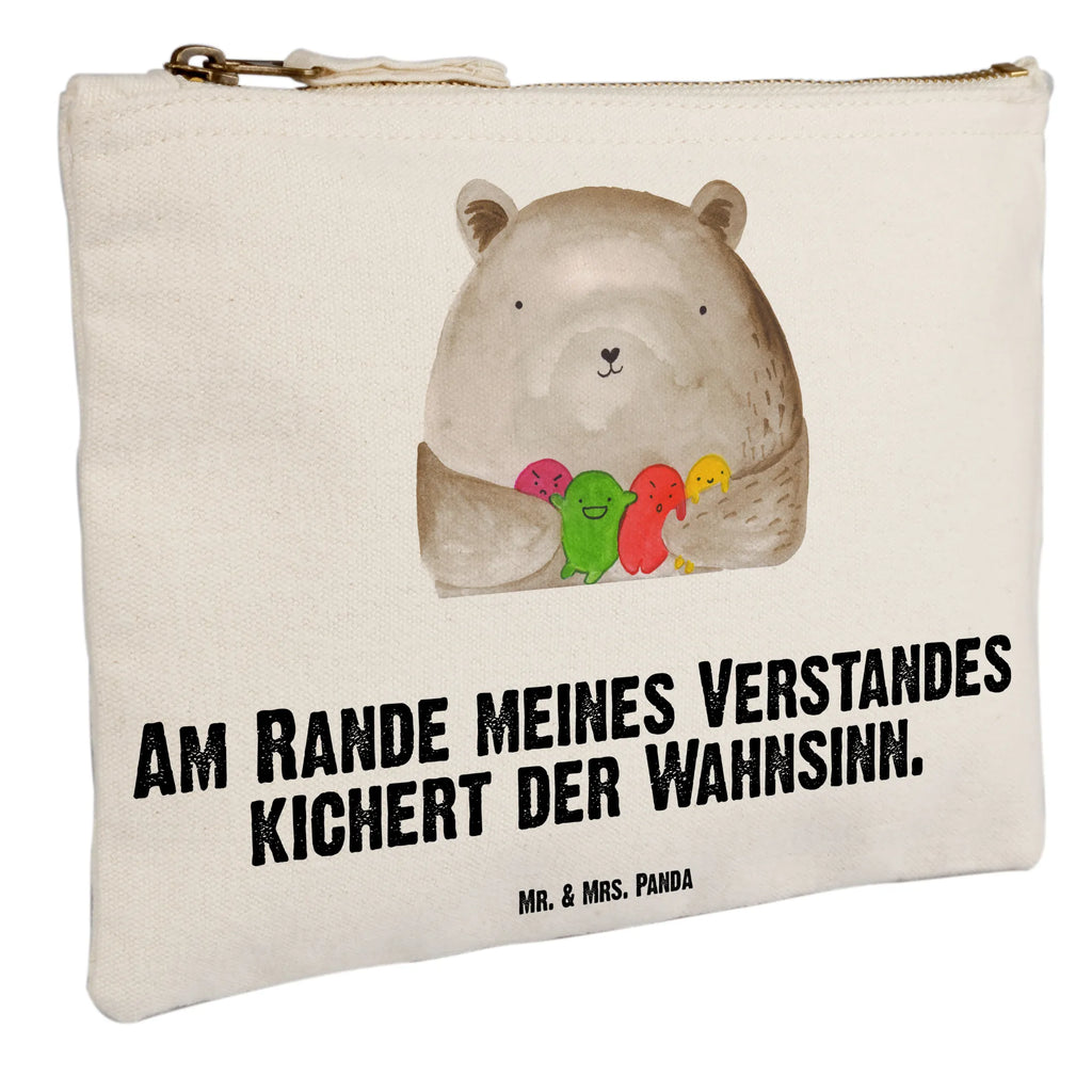 Schminktasche Bär Gefühl Schminktasche, Kosmetiktasche, Kosmetikbeutel, Stiftemäppchen, Etui, Federmappe, Makeup, XXL, Schminketui, Kosmetiketui, Schlamperetui, Bär, Teddy, Teddybär, Wahnsinn, Verrückt, Durchgedreht