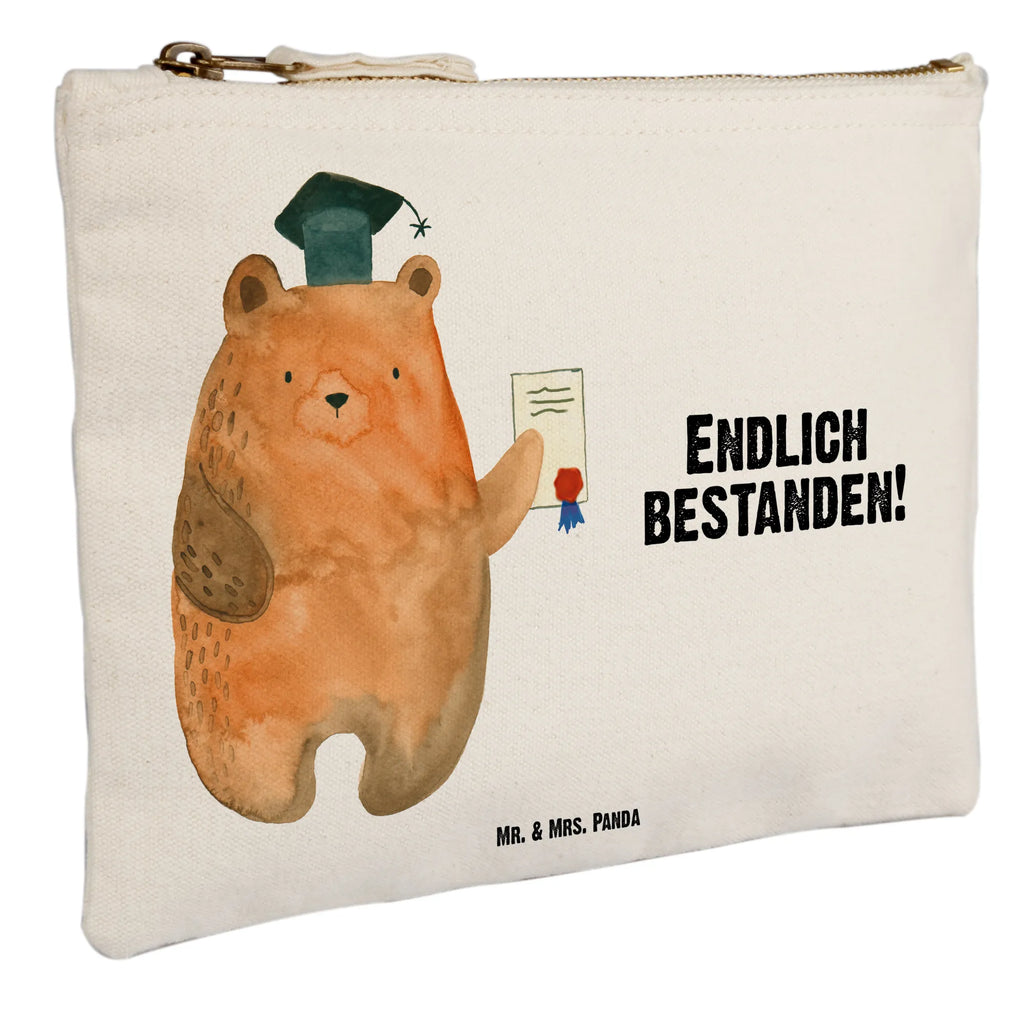 Schminktasche Prüfungsbär Schminktasche, Kosmetiktasche, Kosmetikbeutel, Stiftemäppchen, Etui, Federmappe, Makeup, XXL, Schminketui, Kosmetiketui, Schlamperetui, Bär, Teddy, Teddybär, Abitur, Prüfungen, Prüfung bestanden, Abschluss, Zeugnis, Abschlusszeugnis