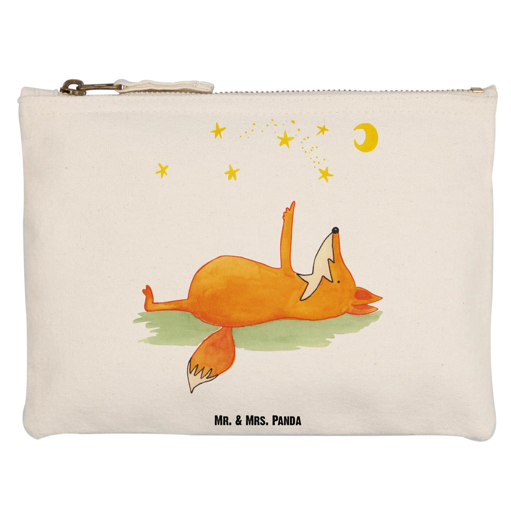 Schminktasche Fuchs Sterne Schminktasche, Kosmetiktasche, Kosmetikbeutel, Stiftemäppchen, Etui, Federmappe, Makeup, XXL, Schminketui, Kosmetiketui, Schlamperetui, Fuchs, Füchse, tröstende Worte, Spruch positiv, Spruch schön, Romantik, Always Look on the Bright Side of Life