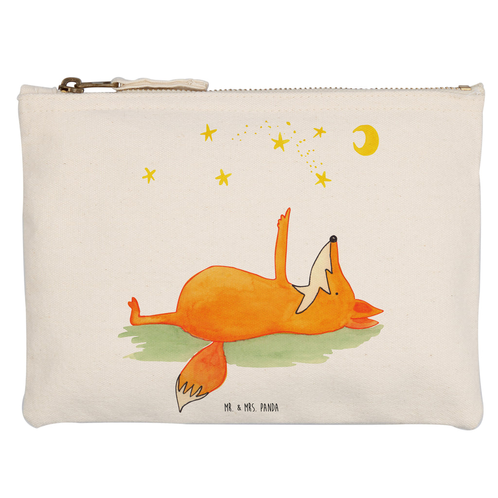 Schminktasche Fuchs Sterne Schminktasche, Kosmetiktasche, Kosmetikbeutel, Stiftemäppchen, Etui, Federmappe, Makeup, XXL, Schminketui, Kosmetiketui, Schlamperetui, Fuchs, Füchse, tröstende Worte, Spruch positiv, Spruch schön, Romantik, Always Look on the Bright Side of Life