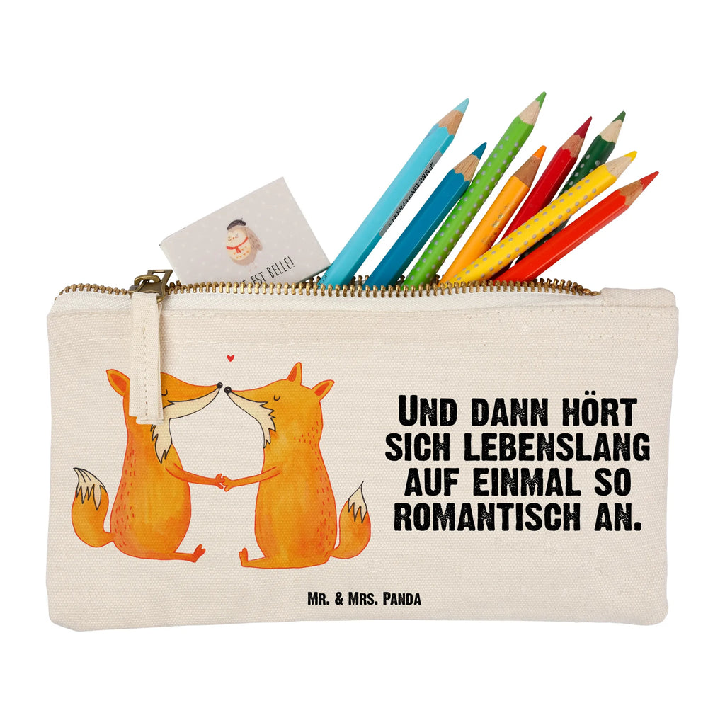 Schminktasche Füchse Liebe Schminktasche, Kosmetiktasche, Kosmetikbeutel, Stiftemäppchen, Etui, Federmappe, Makeup, XXL, Schminketui, Kosmetiketui, Schlamperetui, Fuchs, Füchse, Fox, Liebe, Liebespaar, Paar, Partner, Freundin, Freund, Ehe, Verlobte, Ehemann, Ehefrau, Liebesbeweis