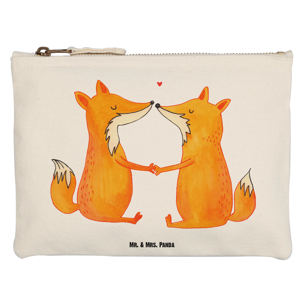 Schminktasche Füchse Liebe Schminktasche, Kosmetiktasche, Kosmetikbeutel, Stiftemäppchen, Etui, Federmappe, Makeup, XXL, Schminketui, Kosmetiketui, Schlamperetui, Fuchs, Füchse, Fox, Liebe, Liebespaar, Paar, Partner, Freundin, Freund, Ehe, Verlobte, Ehemann, Ehefrau, Liebesbeweis