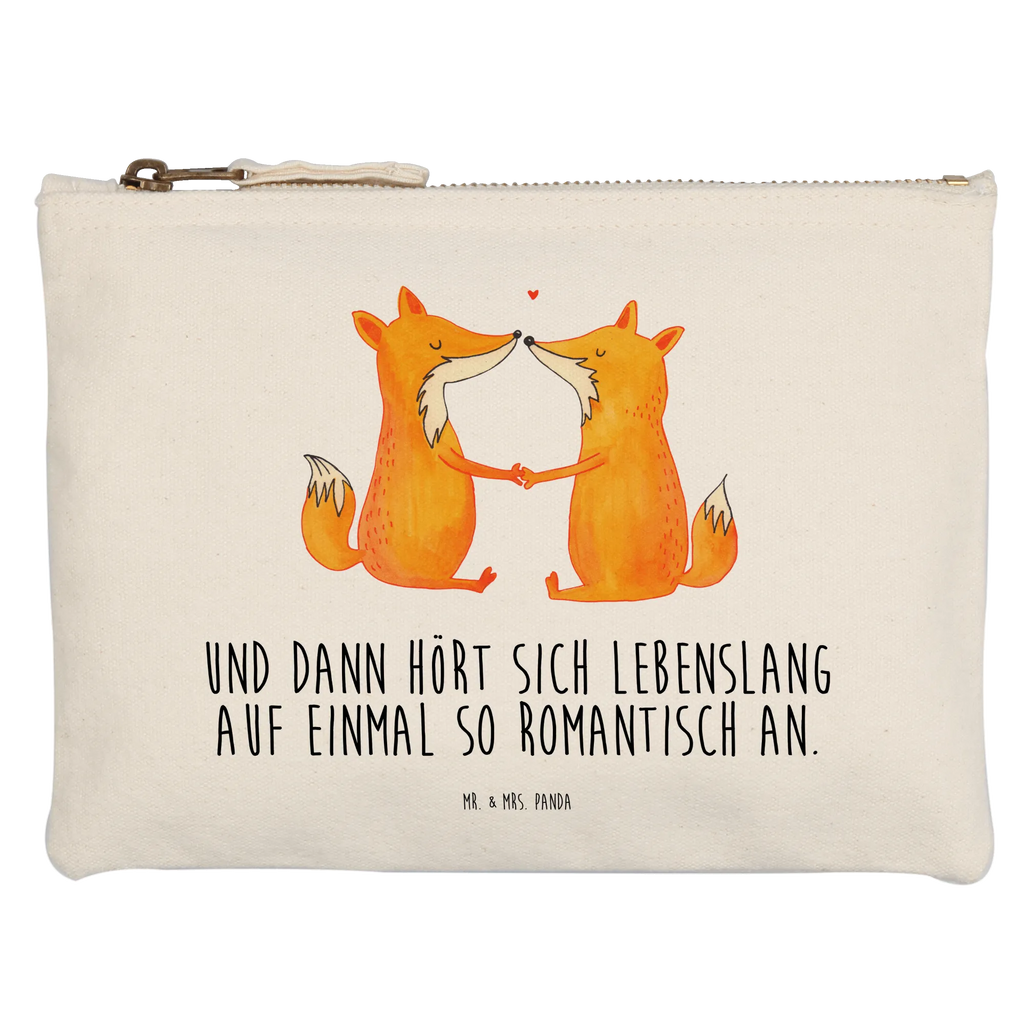 Schminktasche Füchse Liebe Schminktasche, Kosmetiktasche, Kosmetikbeutel, Stiftemäppchen, Etui, Federmappe, Makeup, XXL, Schminketui, Kosmetiketui, Schlamperetui, Fuchs, Füchse, Fox, Liebe, Liebespaar, Paar, Partner, Freundin, Freund, Ehe, Verlobte, Ehemann, Ehefrau, Liebesbeweis