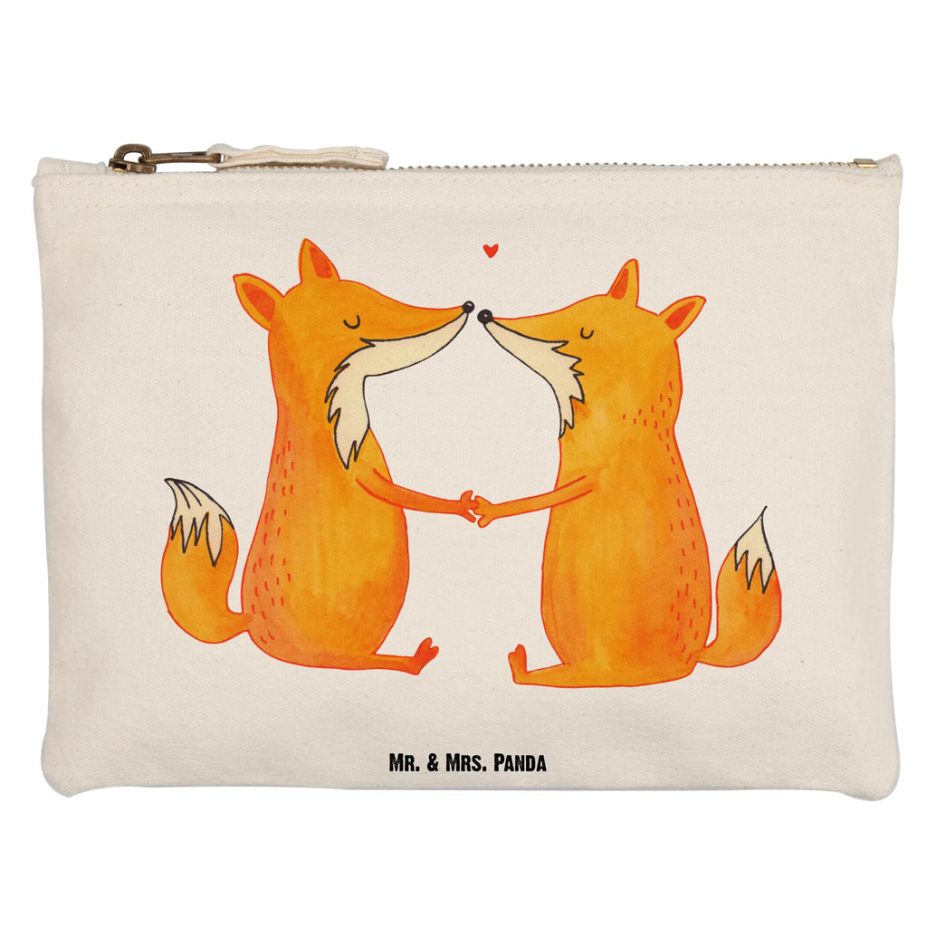 Schminktasche Füchse Liebe Schminktasche, Kosmetiktasche, Kosmetikbeutel, Stiftemäppchen, Etui, Federmappe, Makeup, XXL, Schminketui, Kosmetiketui, Schlamperetui, Fuchs, Füchse, Fox, Liebe, Liebespaar, Paar, Partner, Freundin, Freund, Ehe, Verlobte, Ehemann, Ehefrau, Liebesbeweis