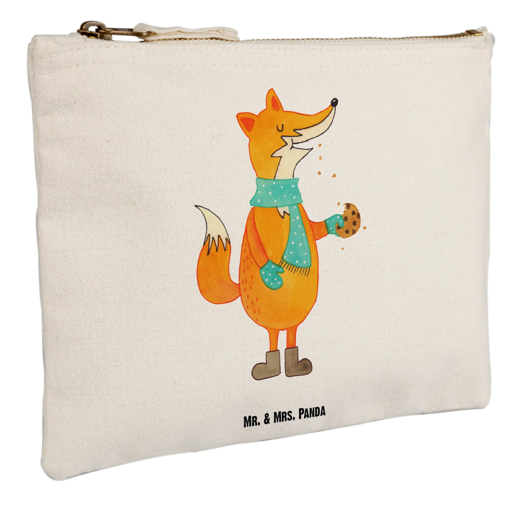 Schminktasche Fuchs Keks Schminktasche, Kosmetiktasche, Kosmetikbeutel, Stiftemäppchen, Etui, Federmappe, Makeup, XXL, Schminketui, Kosmetiketui, Schlamperetui, Fuchs, Füchse, Backen Spruch, Kekse, Winter, Weihnachtszeit, Plätzchen, Liebe, Küche Deko