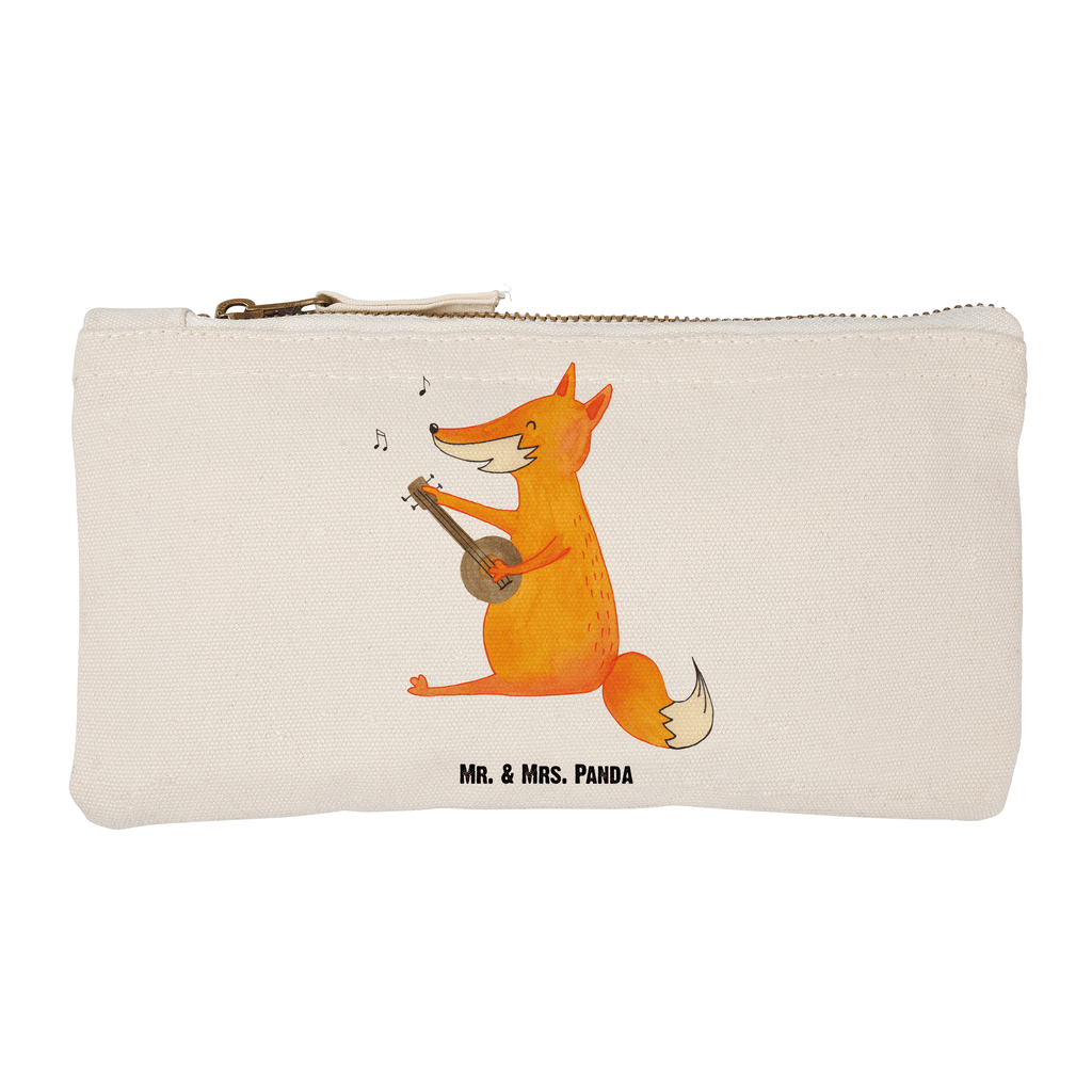 Schminktasche Fuchs Gitarre Schminktasche, Kosmetiktasche, Kosmetikbeutel, Stiftemäppchen, Etui, Federmappe, Makeup, XXL, Schminketui, Kosmetiketui, Schlamperetui, Fuchs, Füchse, Geschenk Musiker, Musik Spruch, Musikerin, Sänger, Sängerin, Gitarre