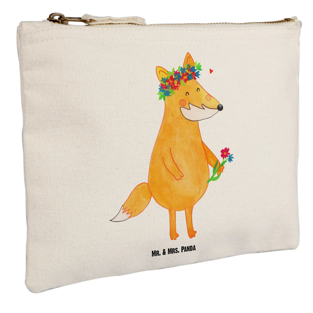 Schminktasche Fuchs Blumen Schminktasche, Kosmetiktasche, Kosmetikbeutel, Stiftemäppchen, Etui, Federmappe, Makeup, XXL, Schminketui, Kosmetiketui, Schlamperetui, Fuchs, Füchse, Fox, Liebe, Freundin, Fuchsmädchen, Blumenmädchen, Freundinnen, Liebesbeweis, Blume, Blumen, Motivation, Freude, ich, mich, Selbstliebe