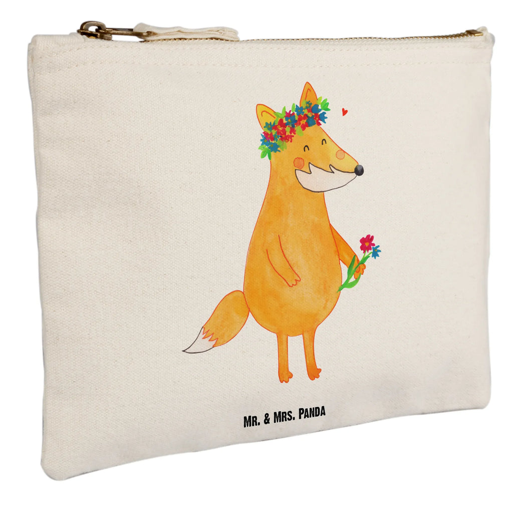 Schminktasche Fuchs Blumen Schminktasche, Kosmetiktasche, Kosmetikbeutel, Stiftemäppchen, Etui, Federmappe, Makeup, XXL, Schminketui, Kosmetiketui, Schlamperetui, Fuchs, Füchse, Fox, Liebe, Freundin, Fuchsmädchen, Blumenmädchen, Freundinnen, Liebesbeweis, Blume, Blumen, Motivation, Freude, ich, mich, Selbstliebe