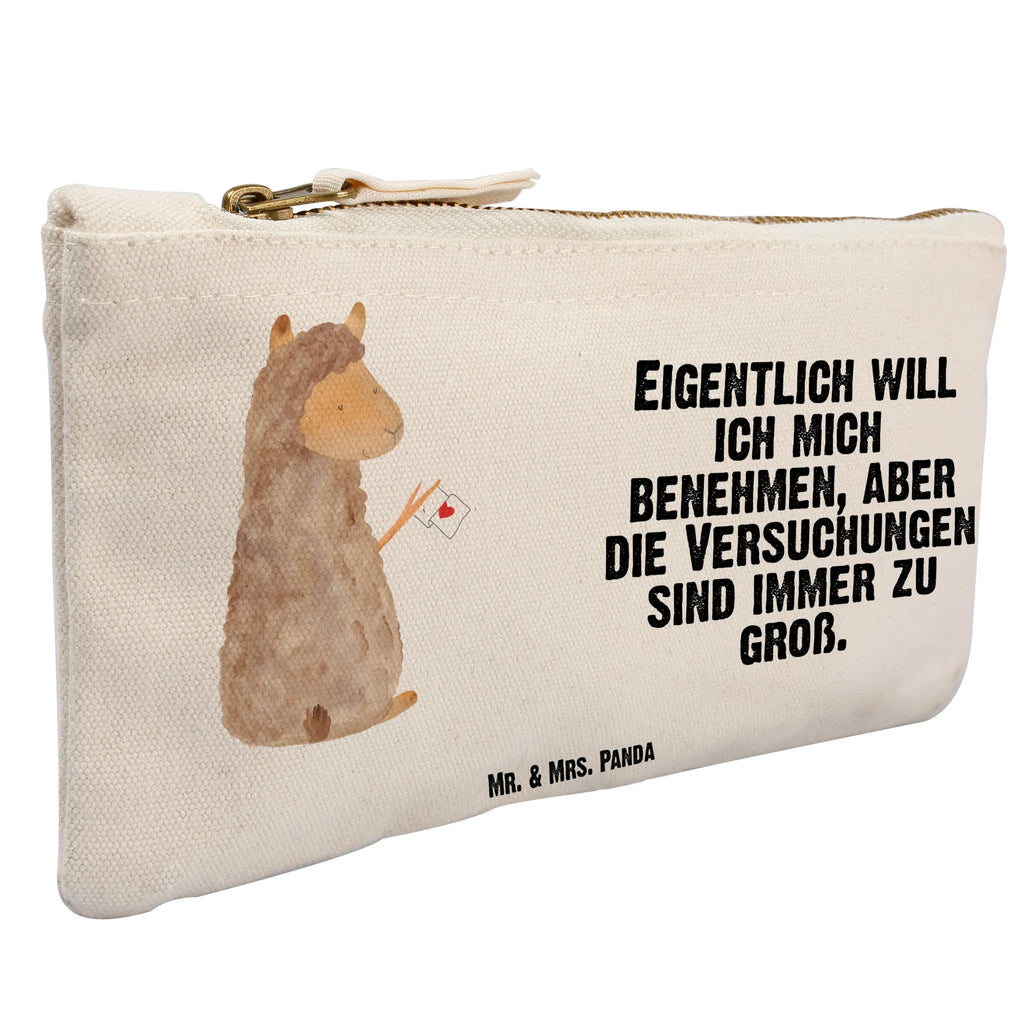 Schminktasche Alpaka Fahne Schminktasche, Kosmetiktasche, Kosmetikbeutel, Stiftemäppchen, Etui, Federmappe, Makeup, XXL, Schminketui, Kosmetiketui, Schlamperetui, Alpaka, Lama, Alpakas, Lamas, Liebe